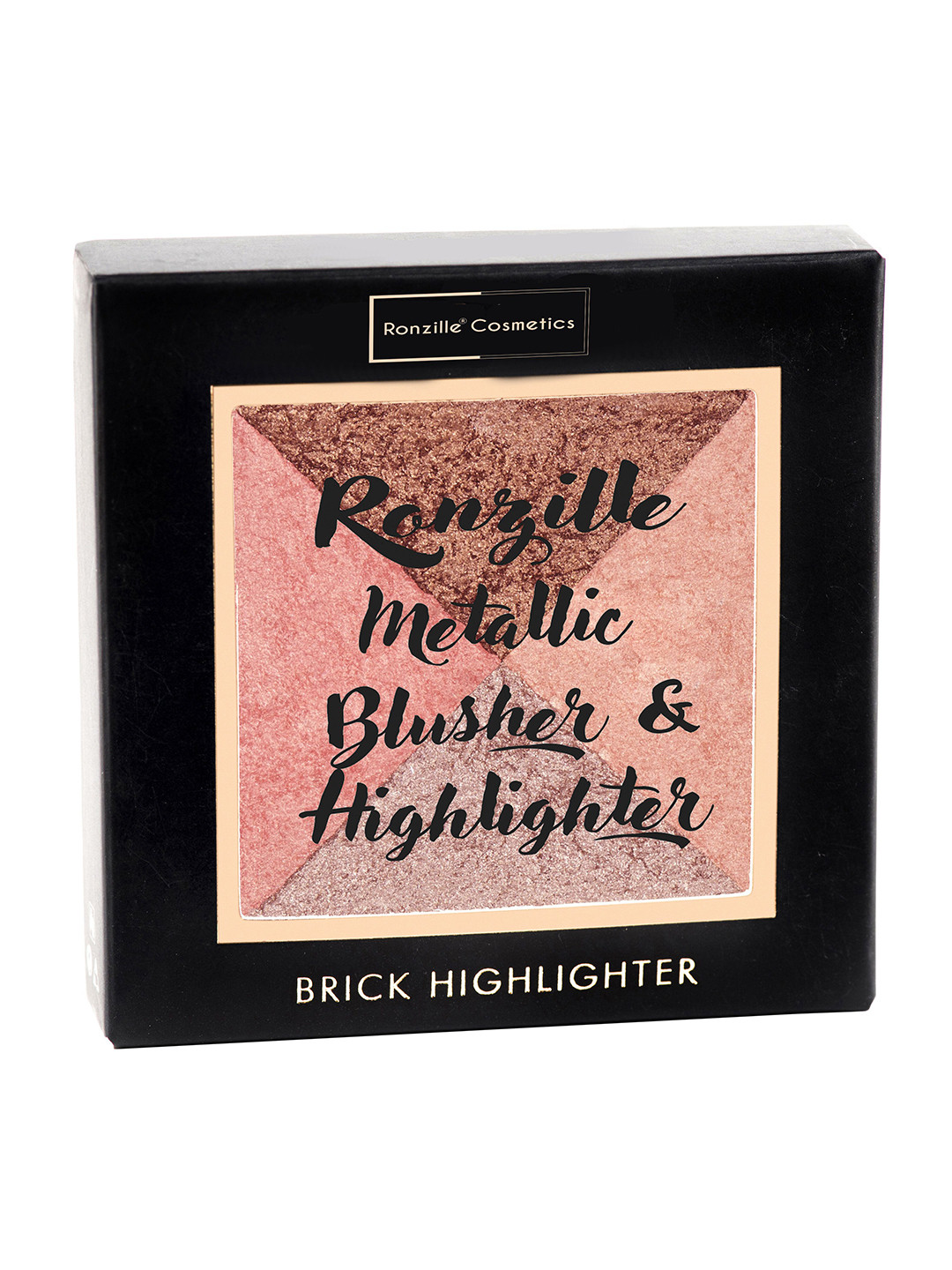 Ronzille Square Shimmer Brick Metallic Highlighter - Beige 05