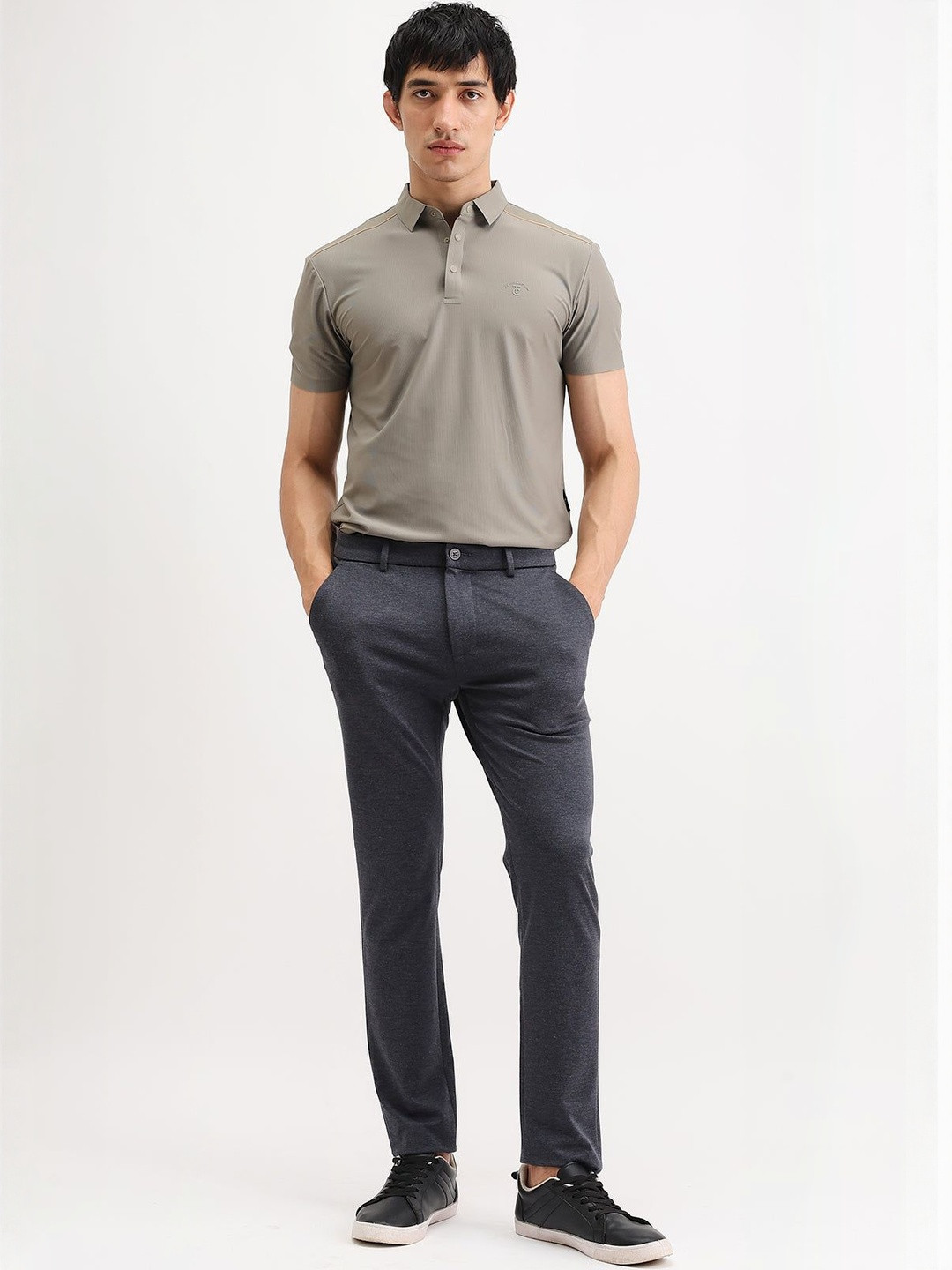 The Collection MENS SLIM FIT SHOULDER PIPING POLO T-SHIRT