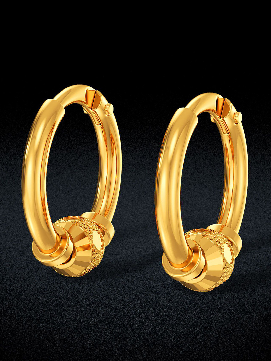 Joyalukkas Iconic Women 22Kt Gold Hoop Earring - 4.64 g