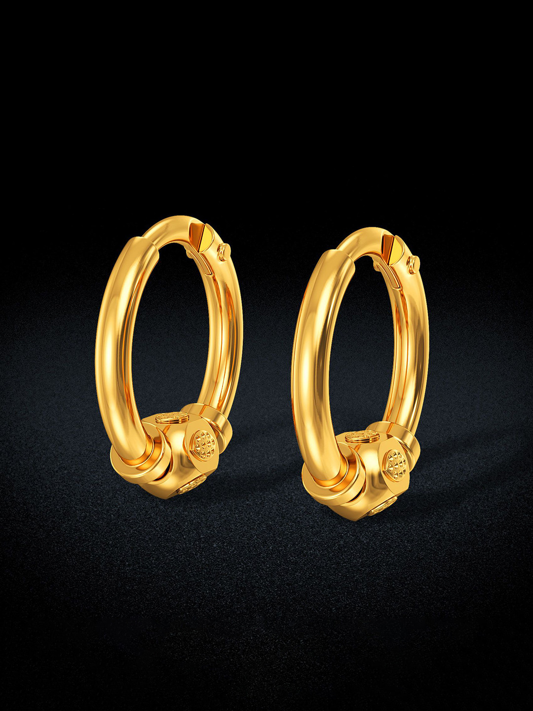 Joyalukkas 22Kt Gold Hoop Earrings - 1.289 g