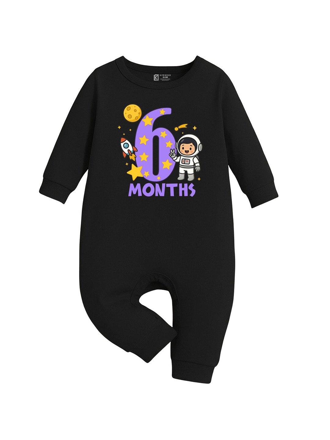 karmikh clothing & lifestyle Kids Months Graphic Printed Cotton Rompers