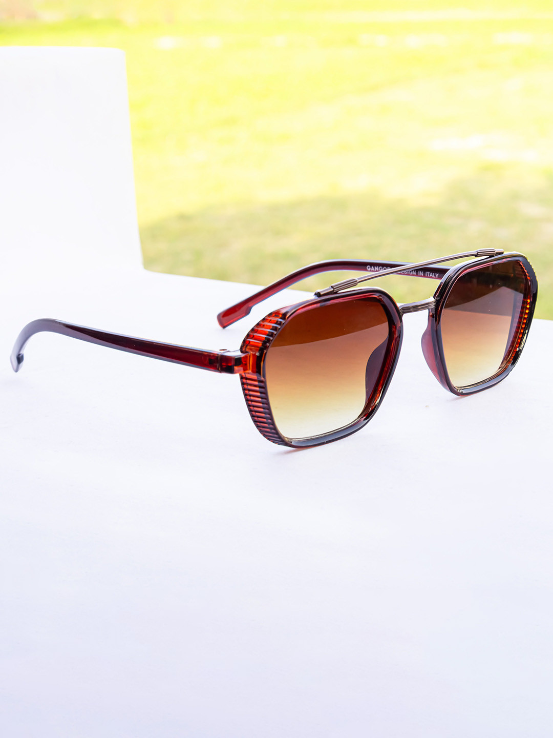 Jiebo Unisex UV Protected Lens Round Sunglasses GANGORA47-02