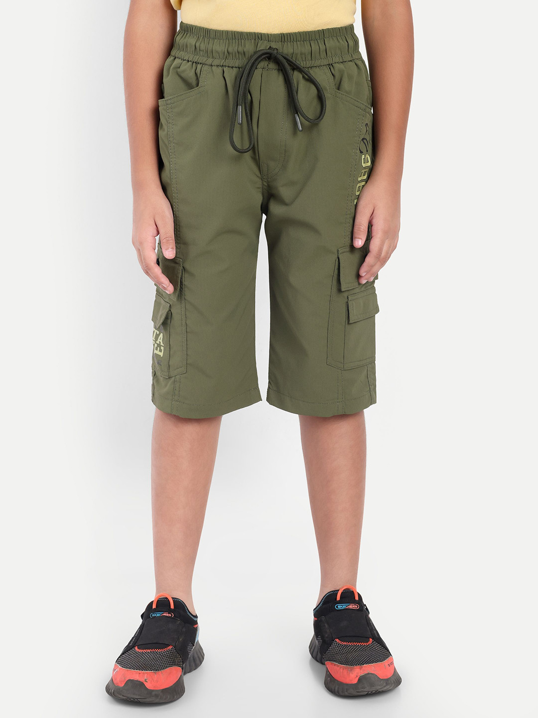 PUPPET-NX Boys Regular Fit Mid-Rise Cotton Cargo Shorts