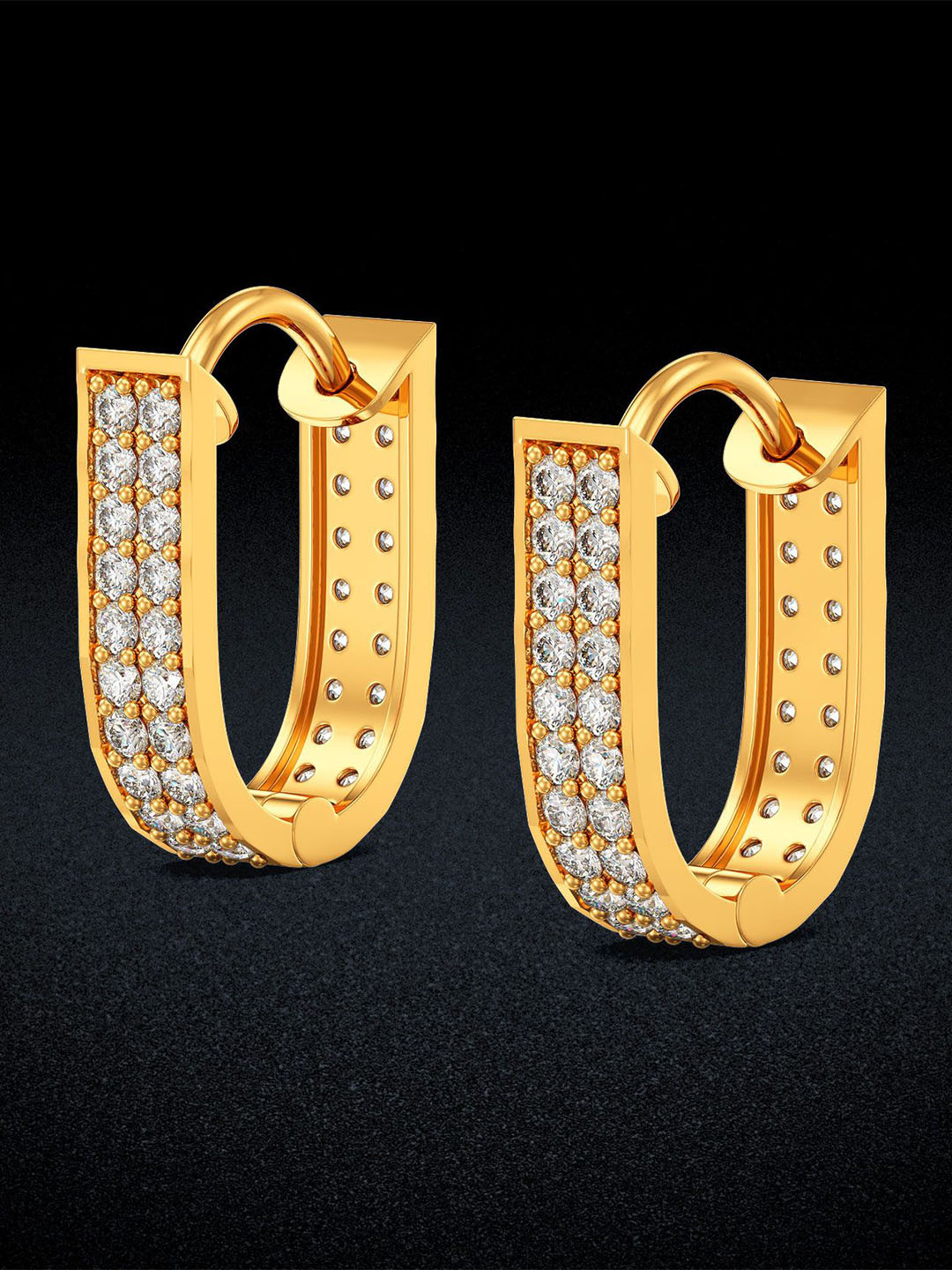 Joyalukkas Women 22Kt Gold Hoop Earring - 3.485 g