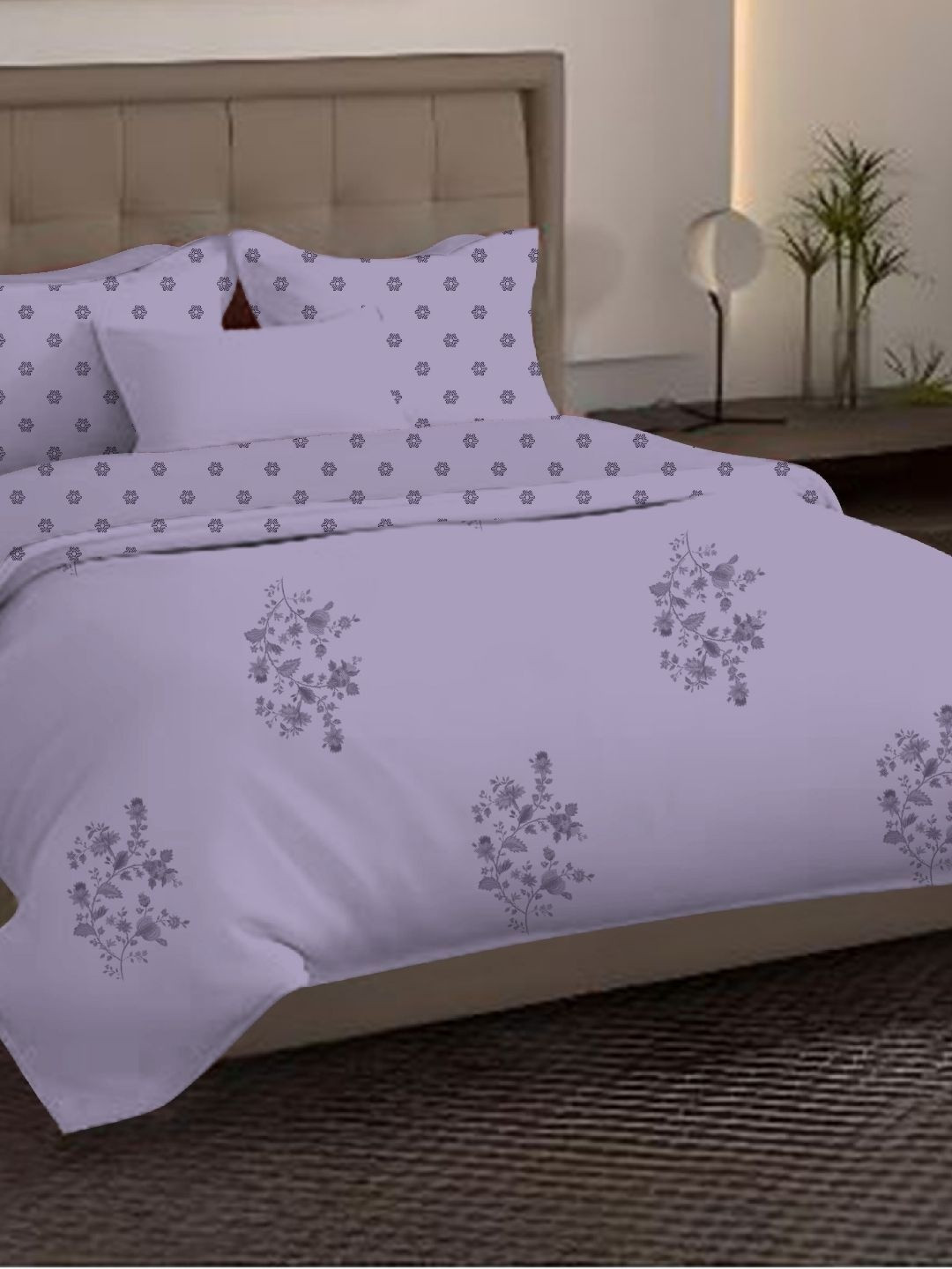Sleeping Owls- because your sleep matters Lavender Ethnic Motifs AC Room 150 GSM Comforter