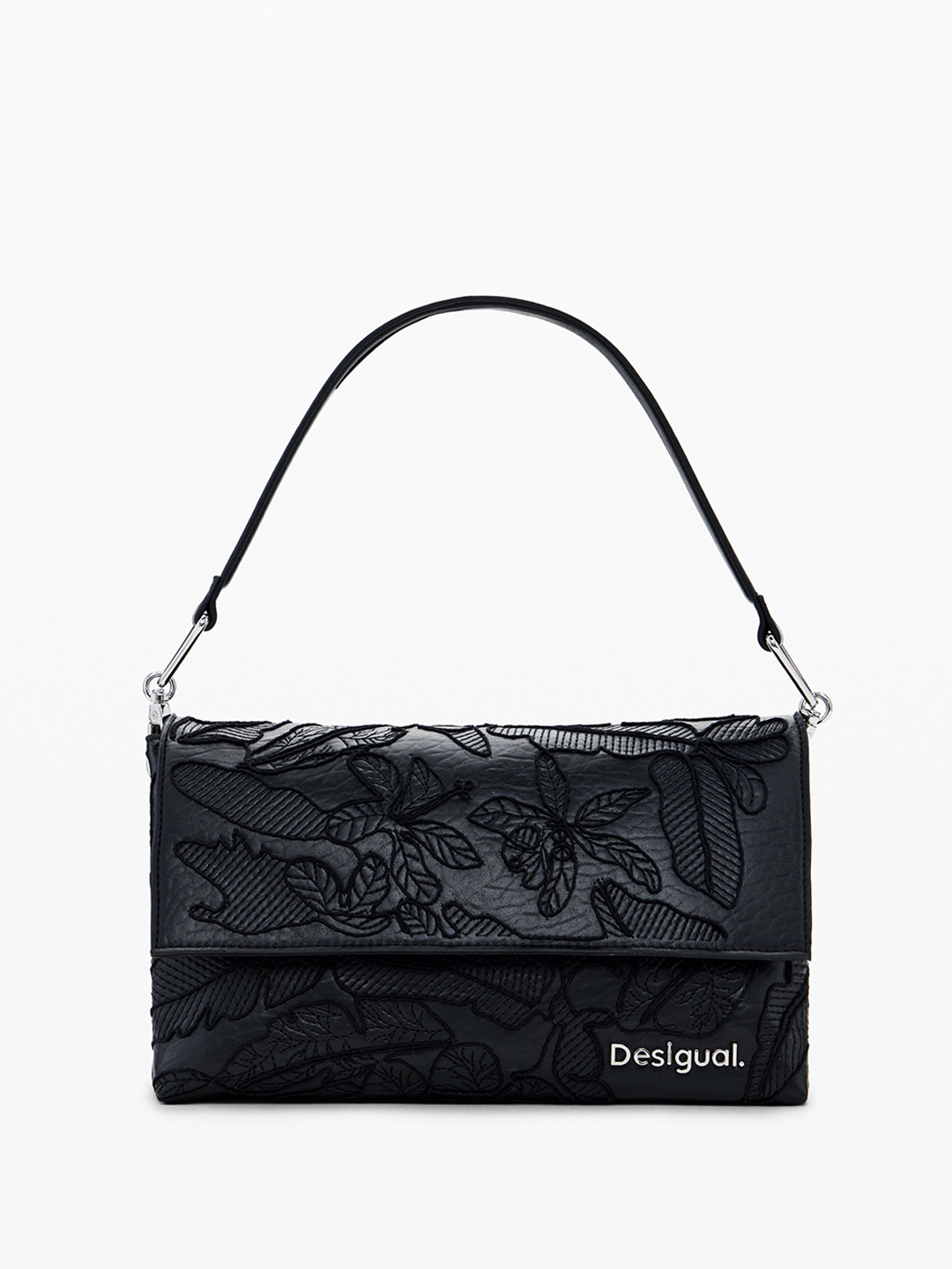 Desigual Floral Embroidered Handheld Bag