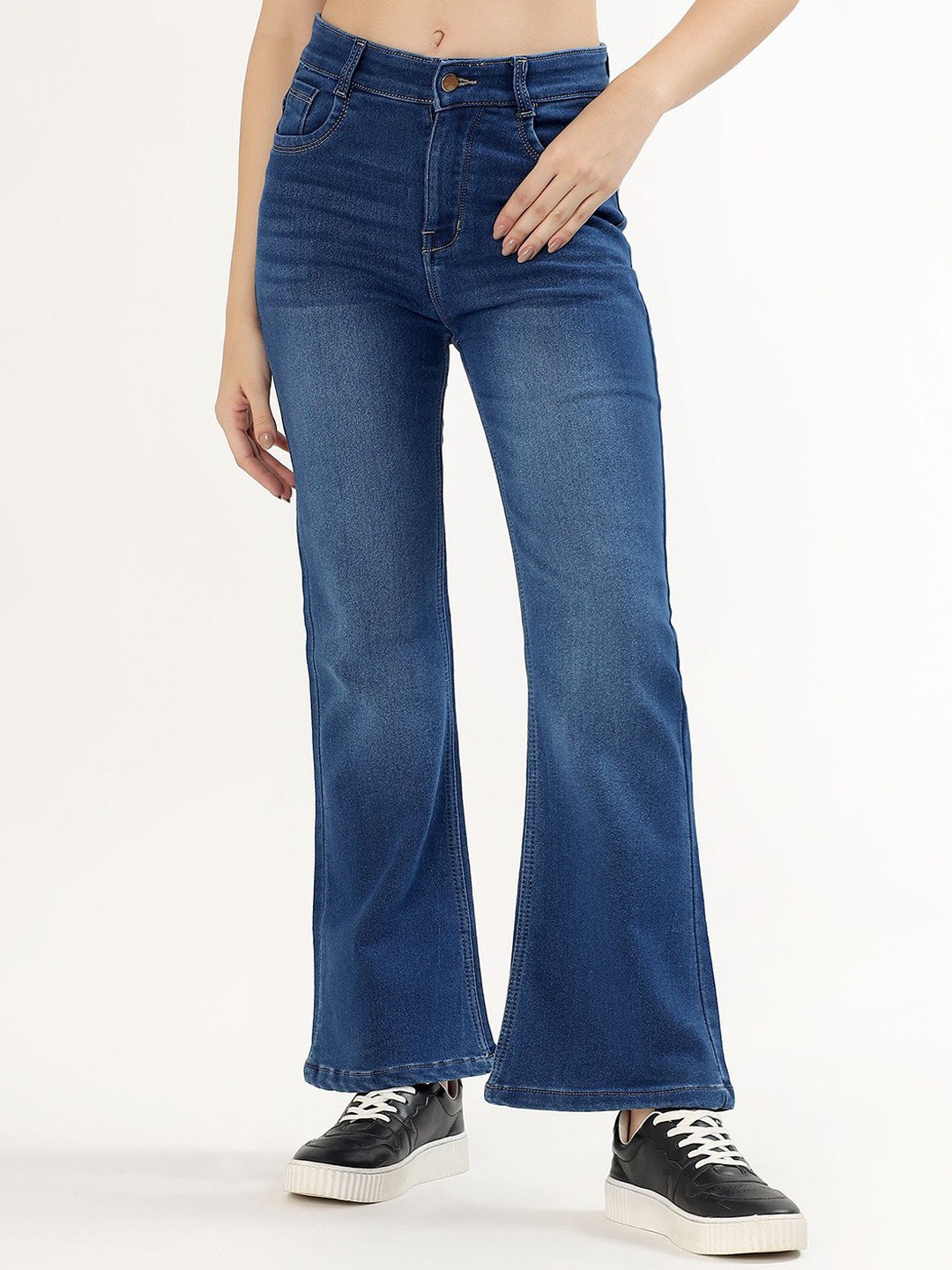 Shrutika Women Bootcut High-Rise Light Fade Stretchable Jeans