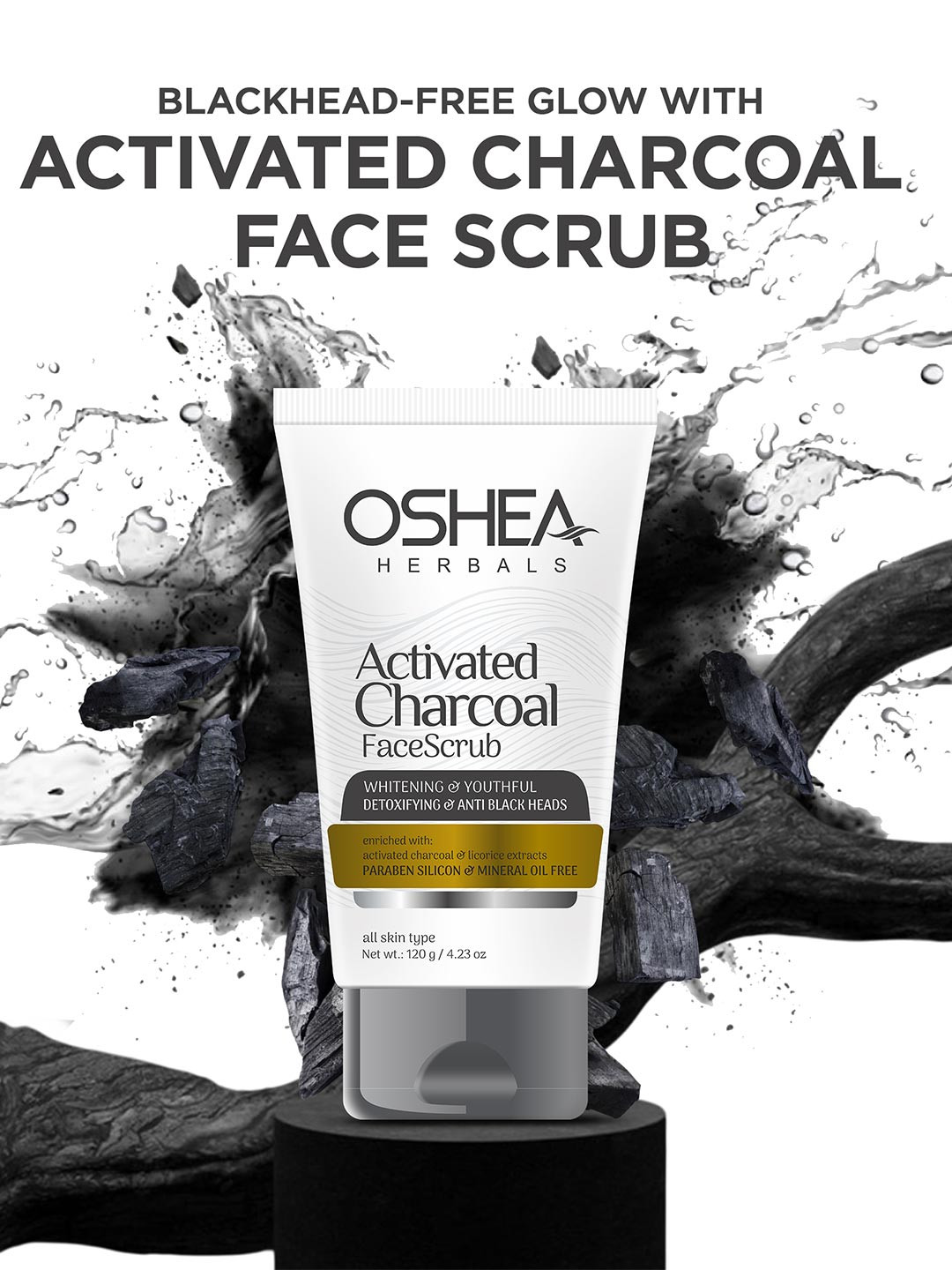 Oshea Herbals Activated Charcoal Anti Blackheads Face Scrub