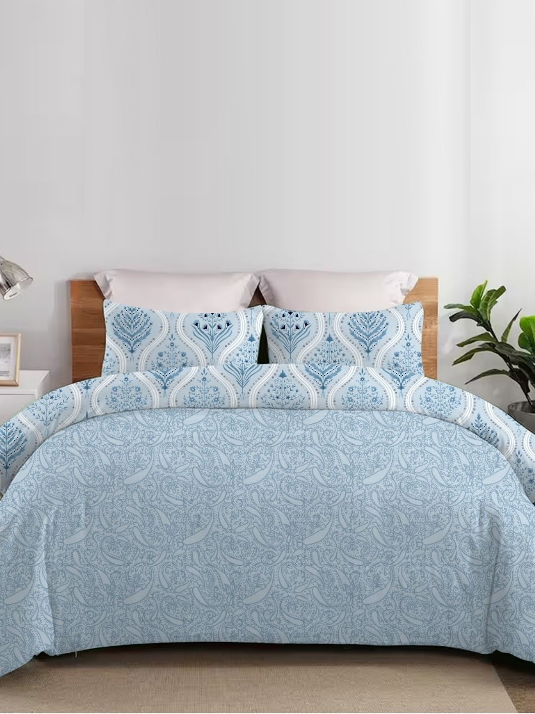 Sleeping Owls- because your sleep matters Blue Ethnic Motifs AC Room 150 GSM Comforter