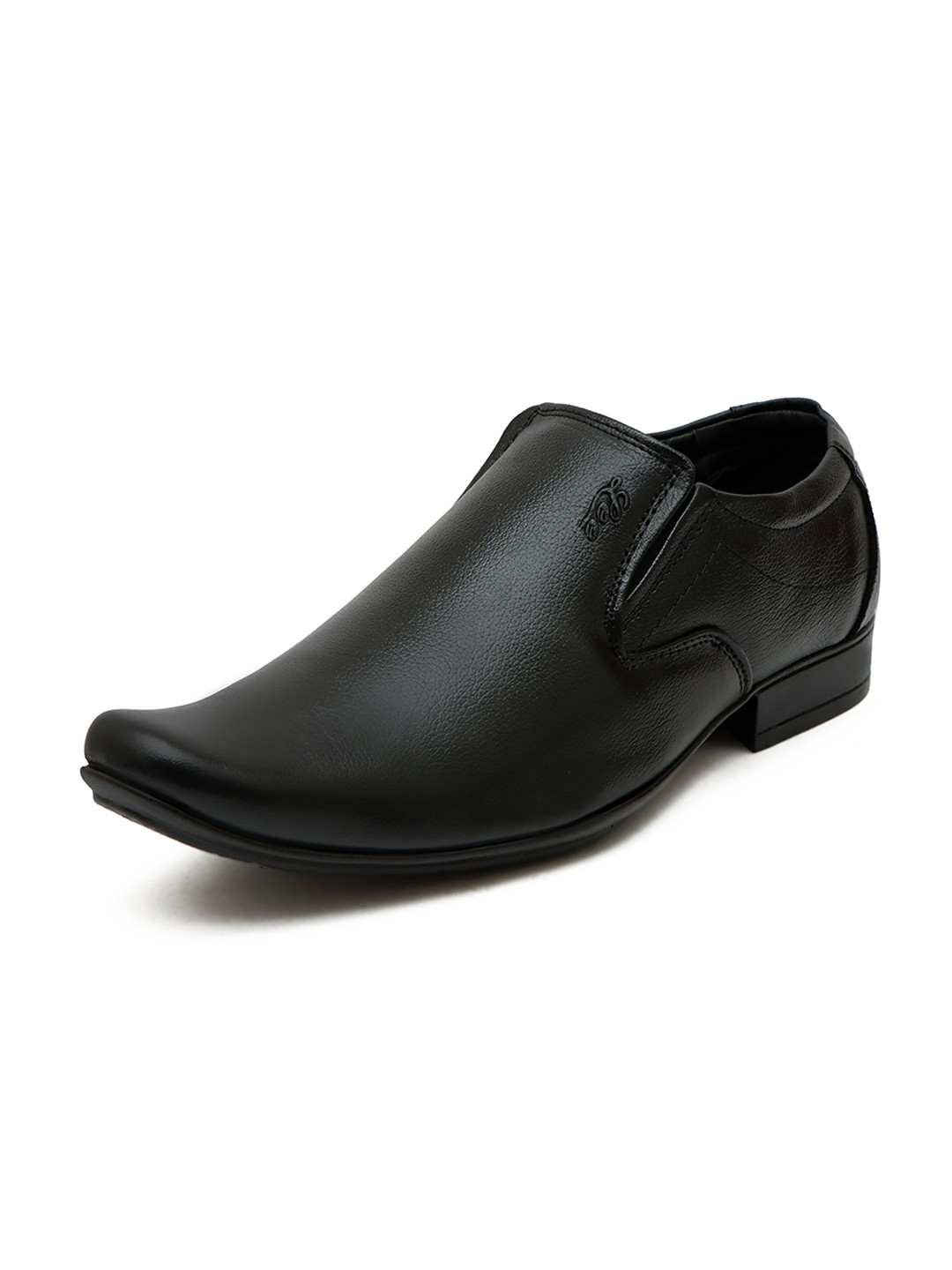 SHOE BLATE Men Textured Round Toe Slip-Ons Formal Shoes