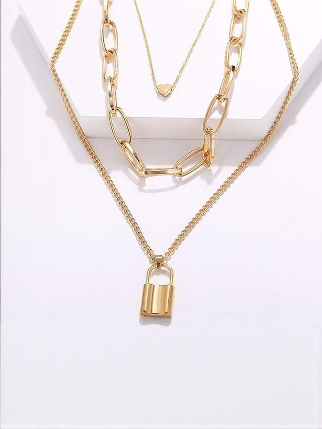 ZAYA Women Gold Toned Layered Necklace