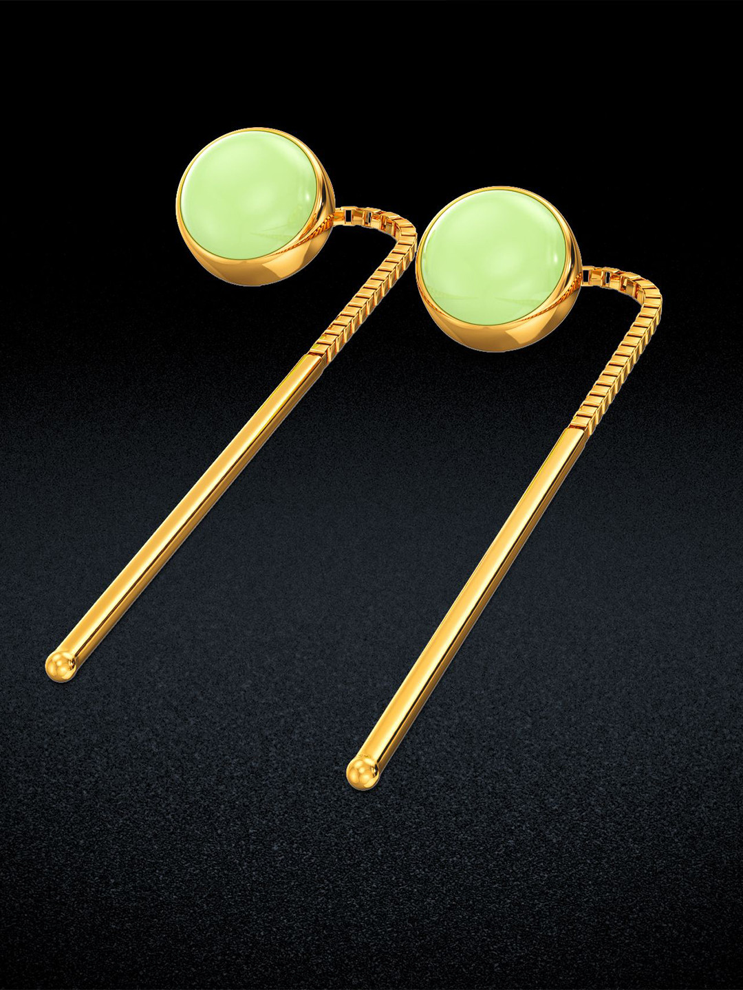 Joyalukkas Women 22Kt Gold Fish Hook Earwire Drop Earring - 2.07 g