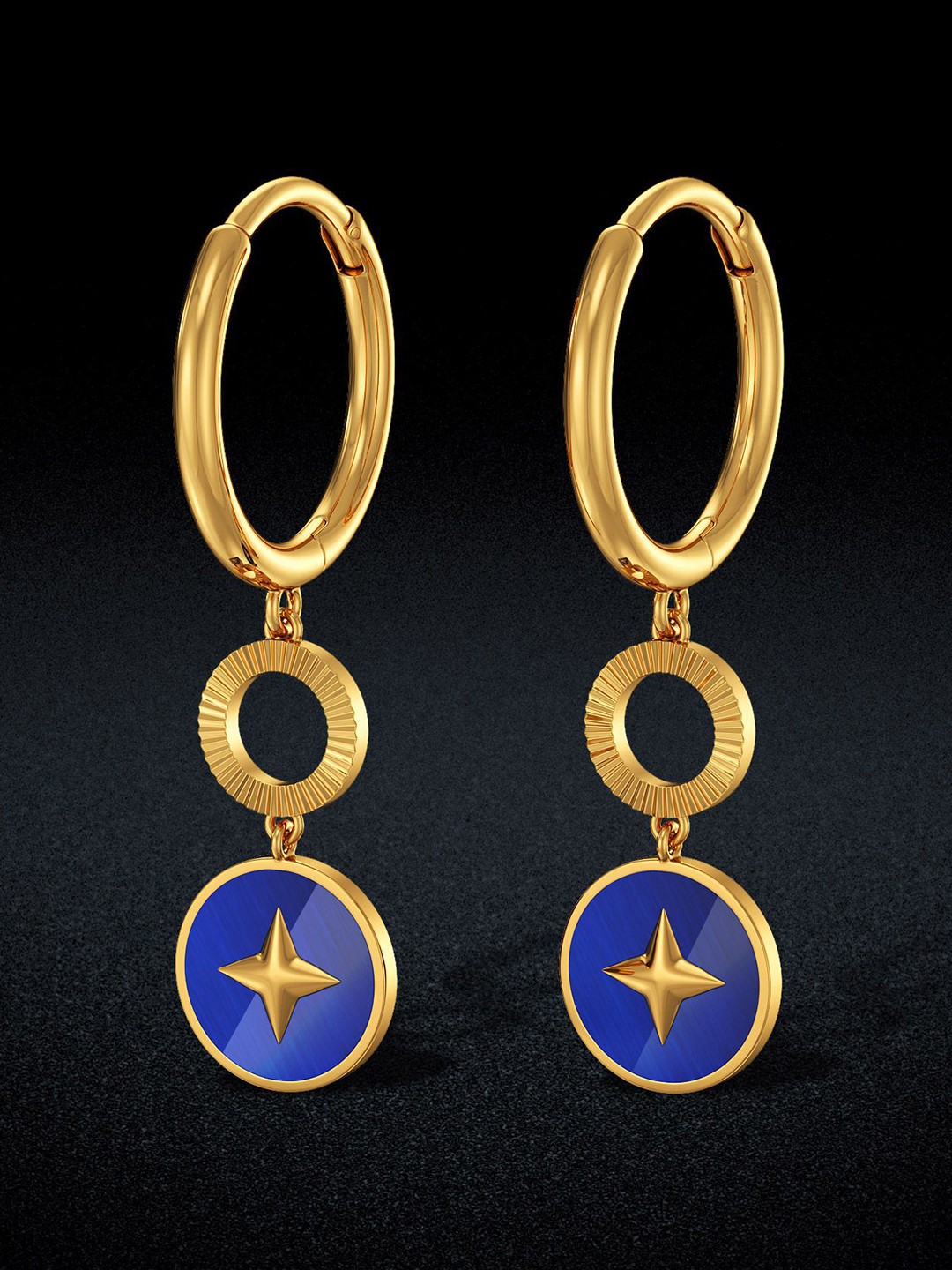 Joyalukkas Women 22Kt Gold Hoop Earring - 3.135 g