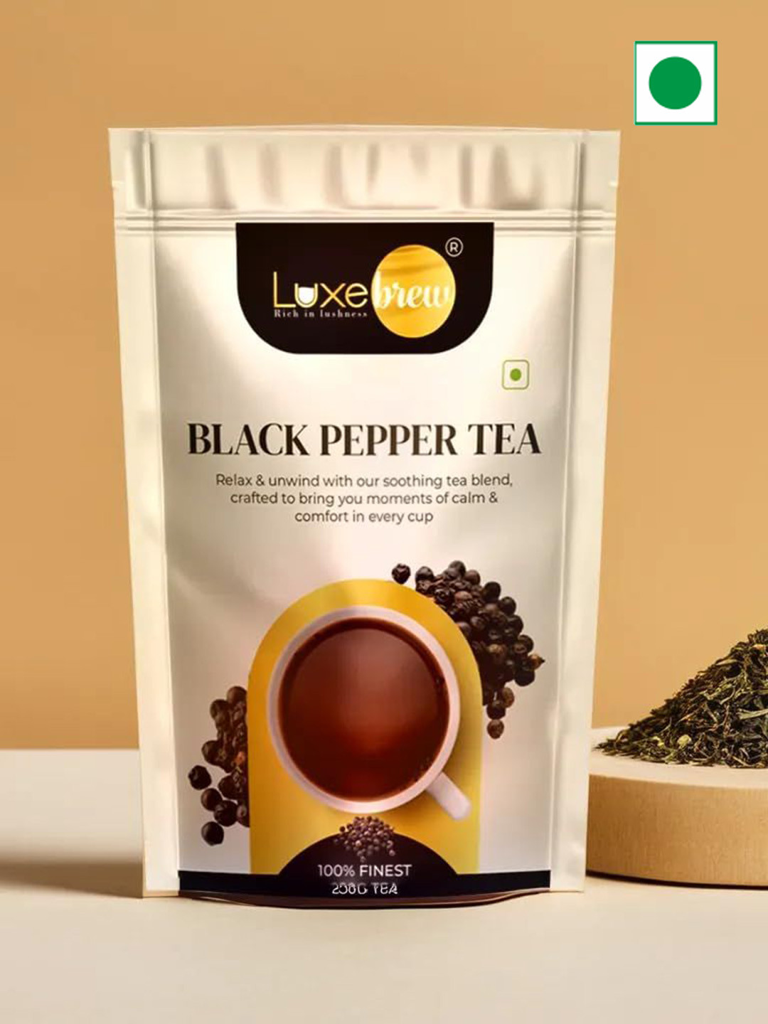 LuxeBrew Black Pepper Tea Pouch - 250gm