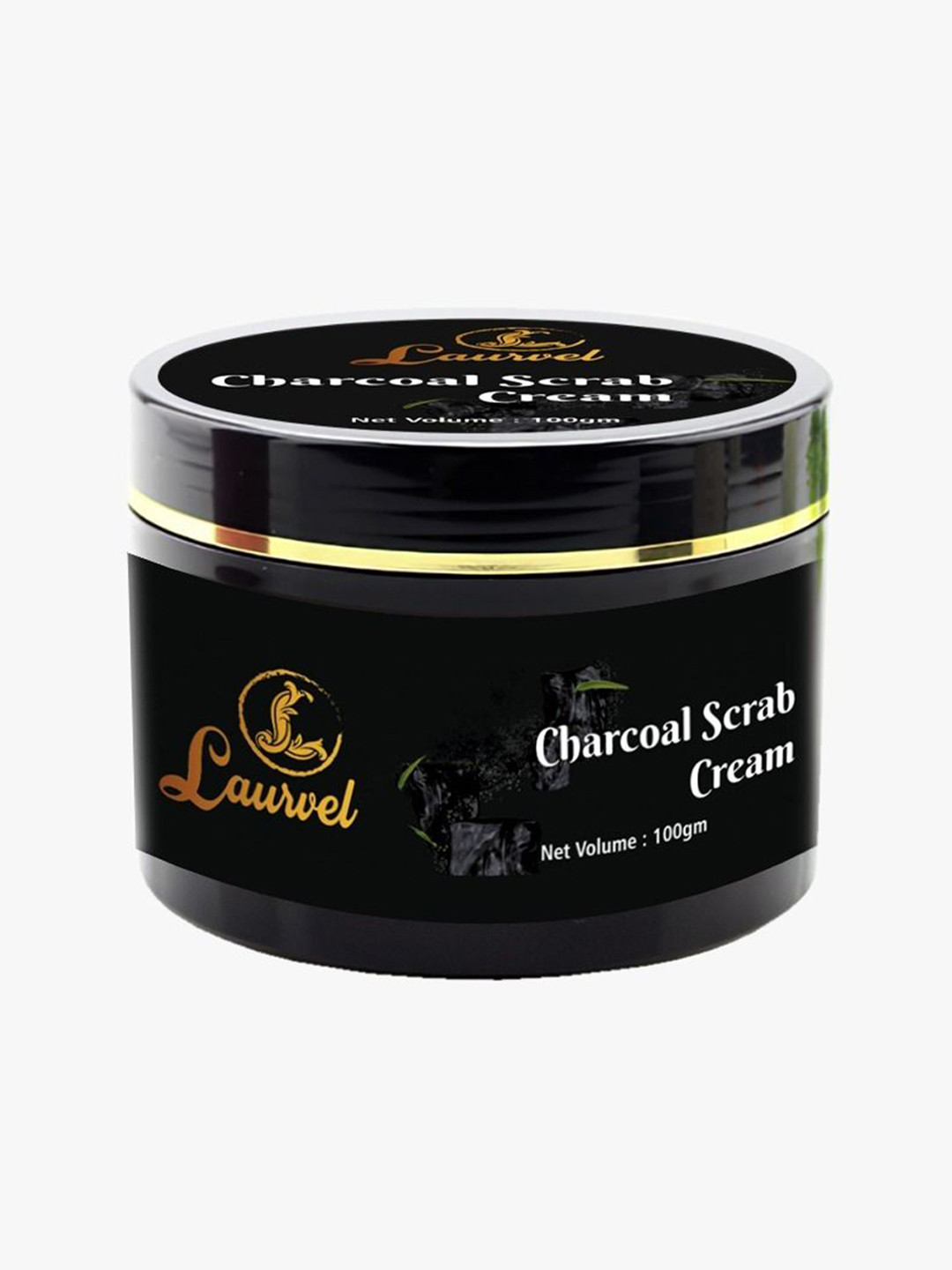 Laurvel Charcoal Scrub Cream For Dark Spots - 100 g