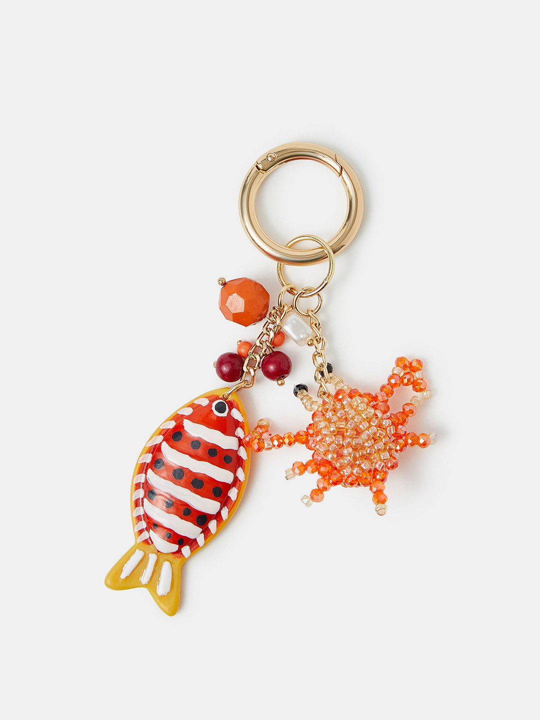 Accessorize Animal Shaped Artificial Beaded Bag Charm