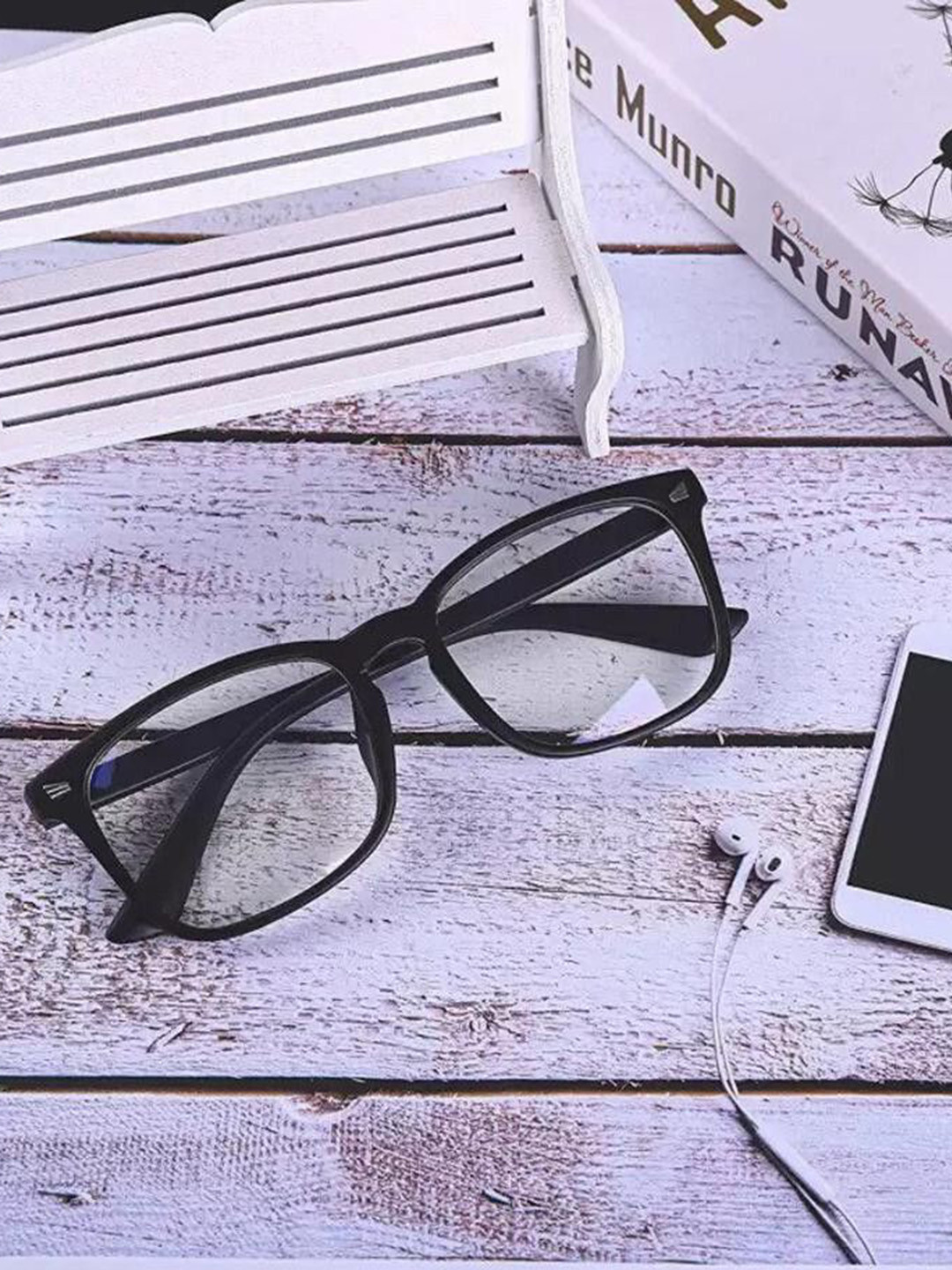 EYMEN I Unisex Full Rim Square Sunglasses With UV Protected Lens eym_IBlack@Wings@Map