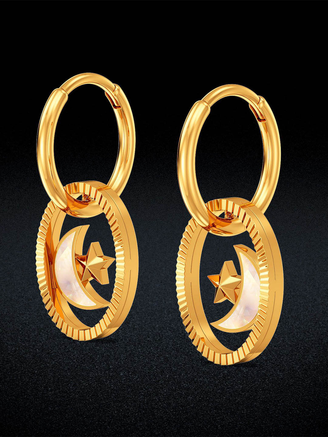 Joyalukkas Women 22Kt Gold Hoop Earring - 4.928 g