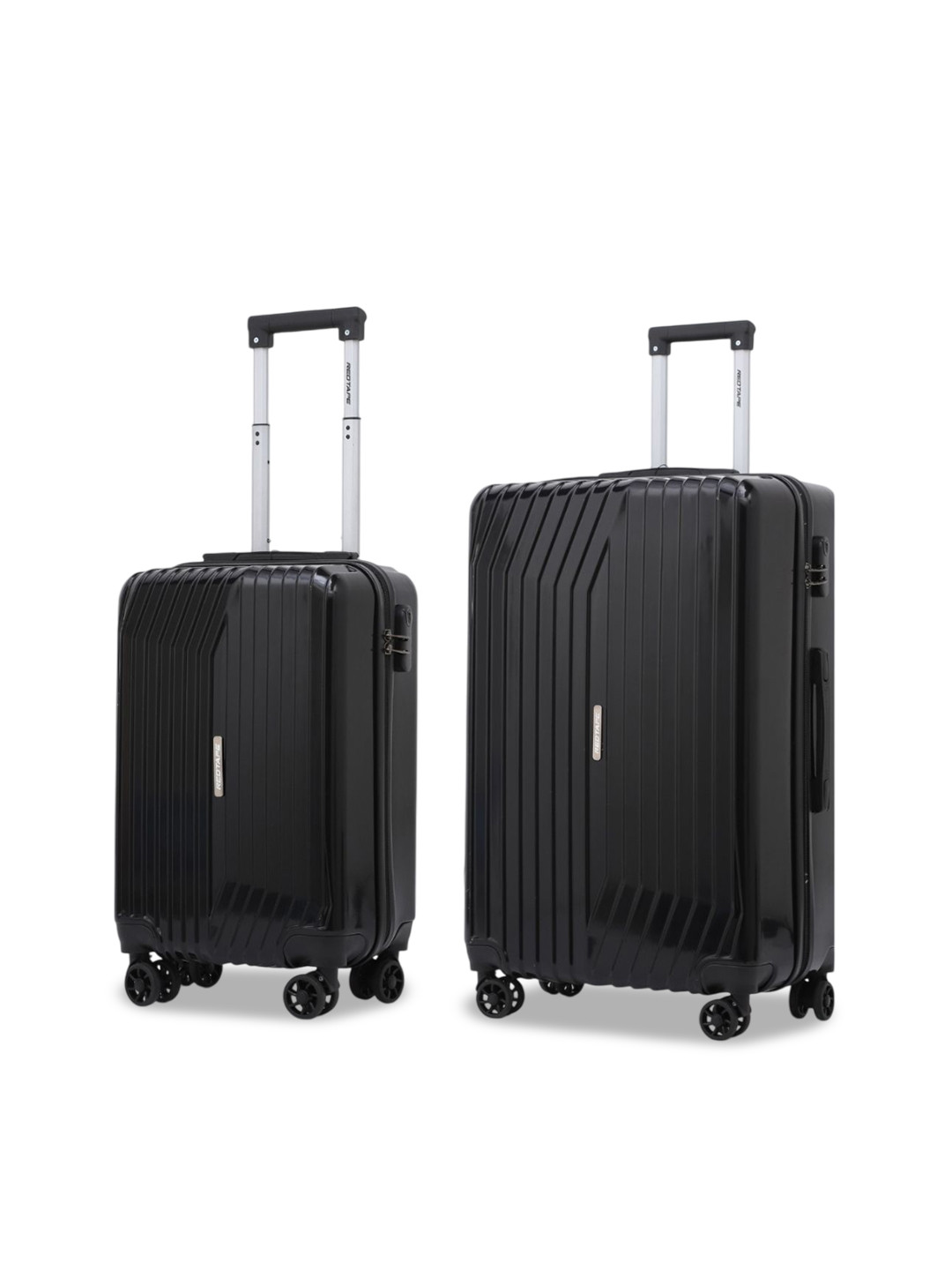 Red Tape Set Of 2 Textured Hard Sided Large Large & Cabin Trolley Bags