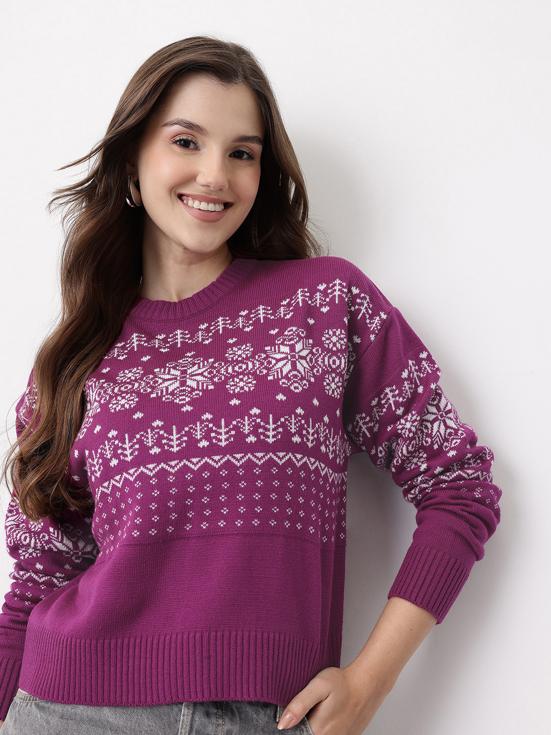 Mast & Harbour Self Design Fair Isle Pullover