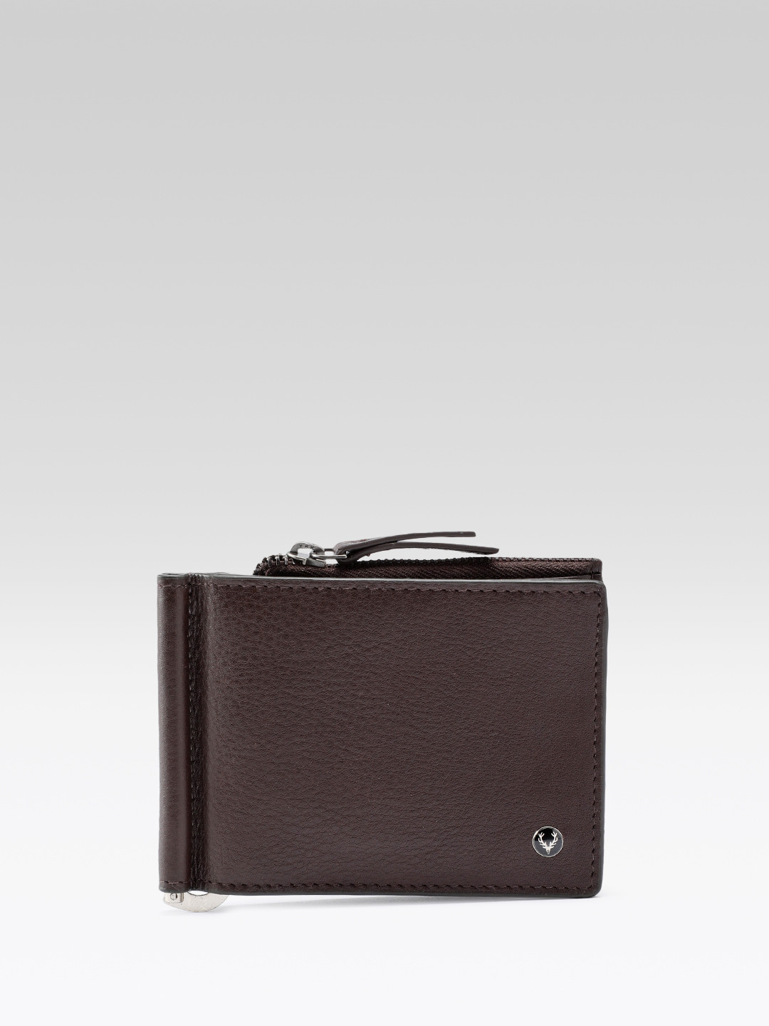 Allen Solly Men Textured Leather Money Clip Wallet