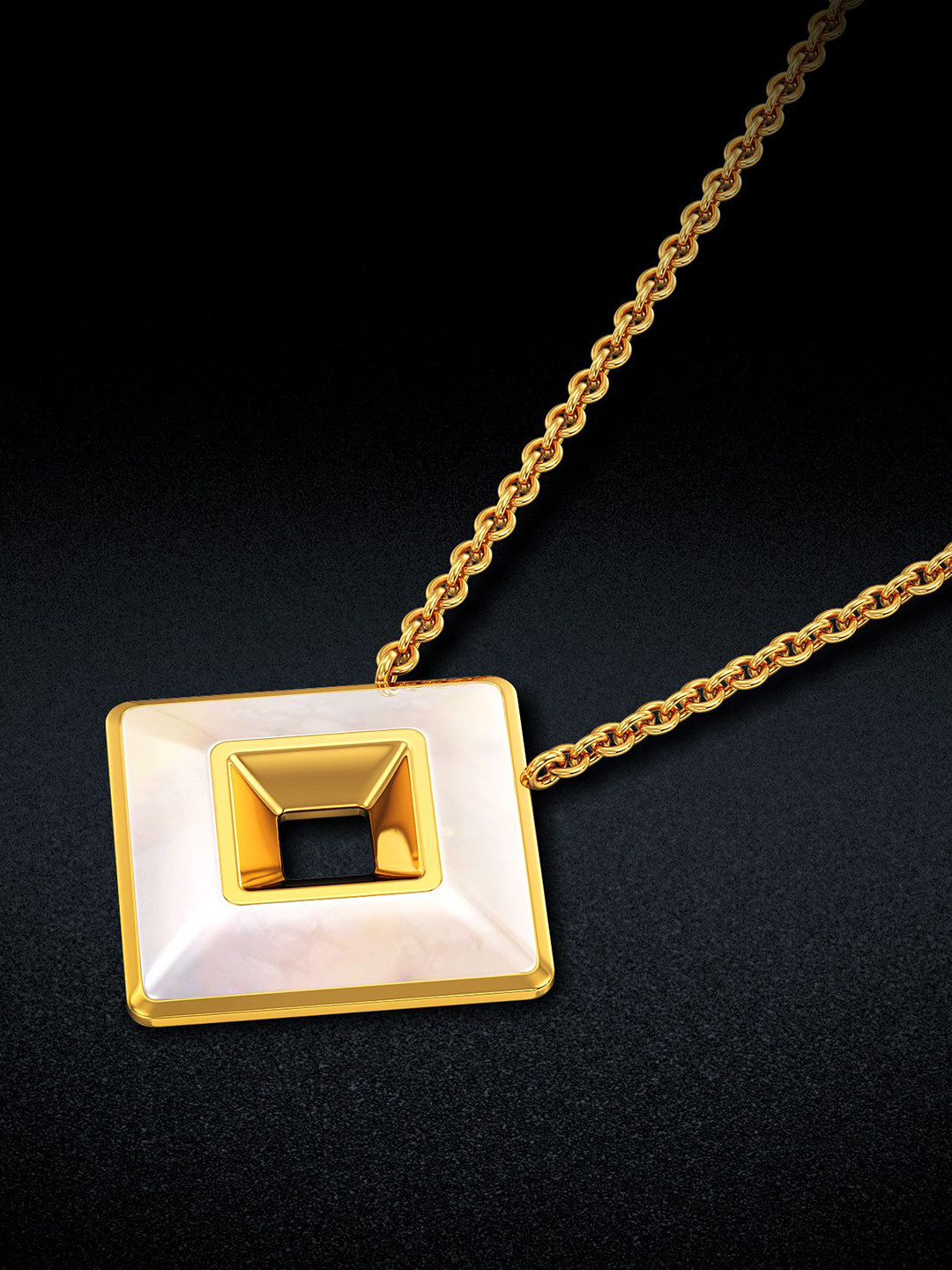 Joyalukkas 18Kt Square Gold Necklace - 3.97 g
