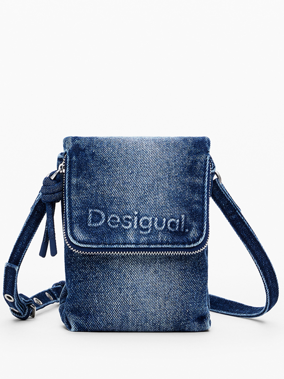 Desigual Women Pure Cotton Denim Mobile Pouch