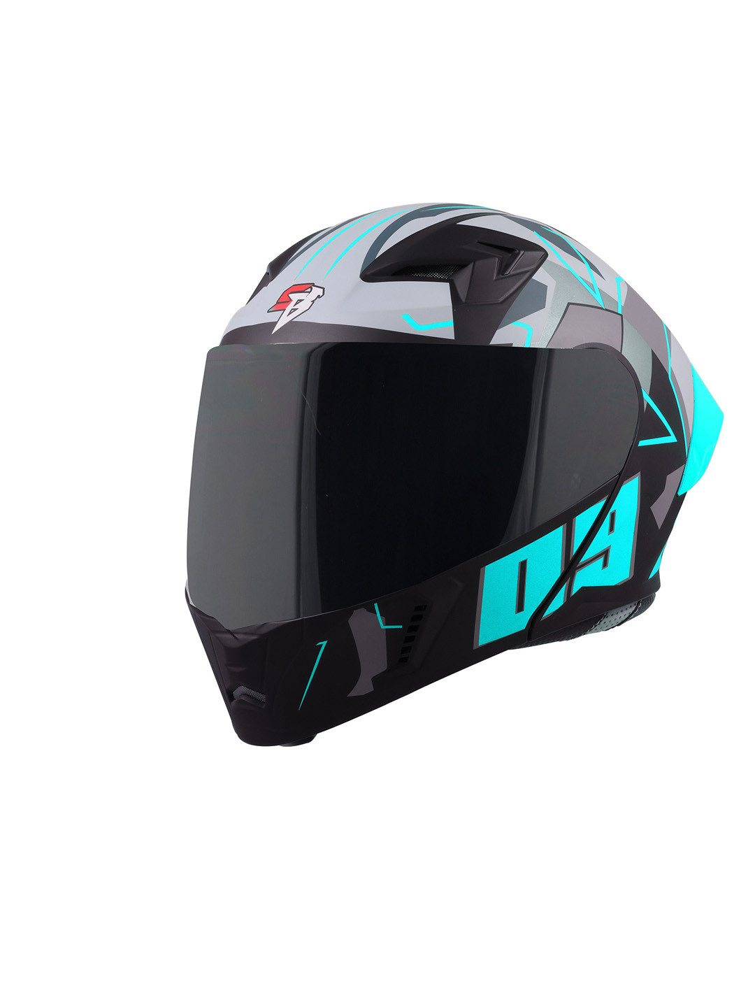 Steelbird Men SBA-20 Typography Printed Flip-Up Helmet