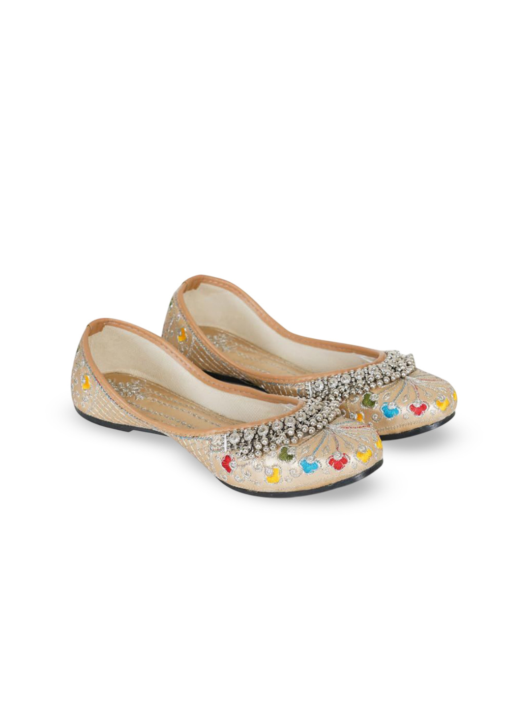 DFR Women Ethnic Rajasthani Embroidery  Mojaris Flats