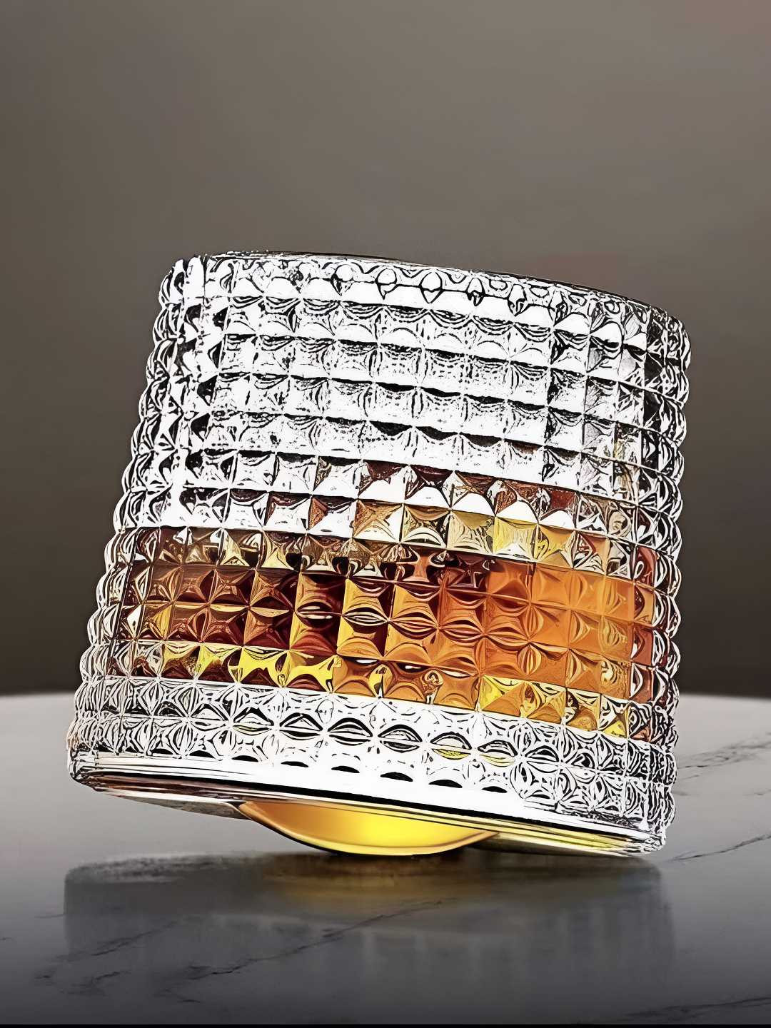 Car-O-Bar Transparent 4 Pieces Easy to Clean Whisky Bar Glasses