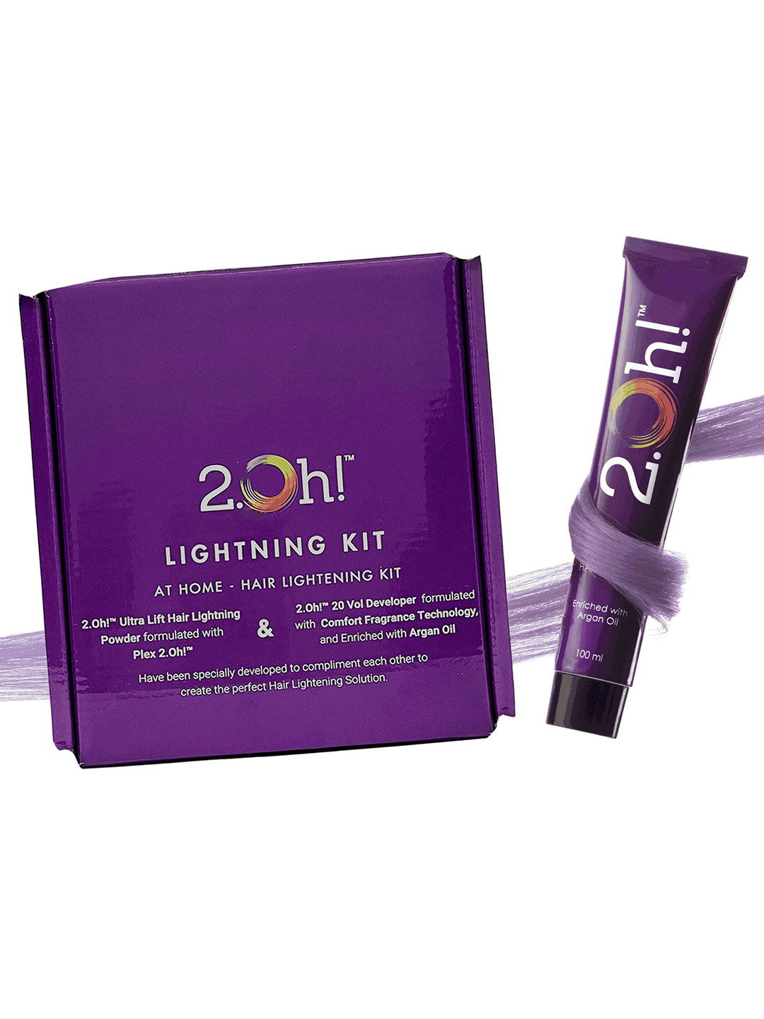 2.Oh! Semi Permanent Hair Color & Bleach Kit-250ml Shade-Lavender