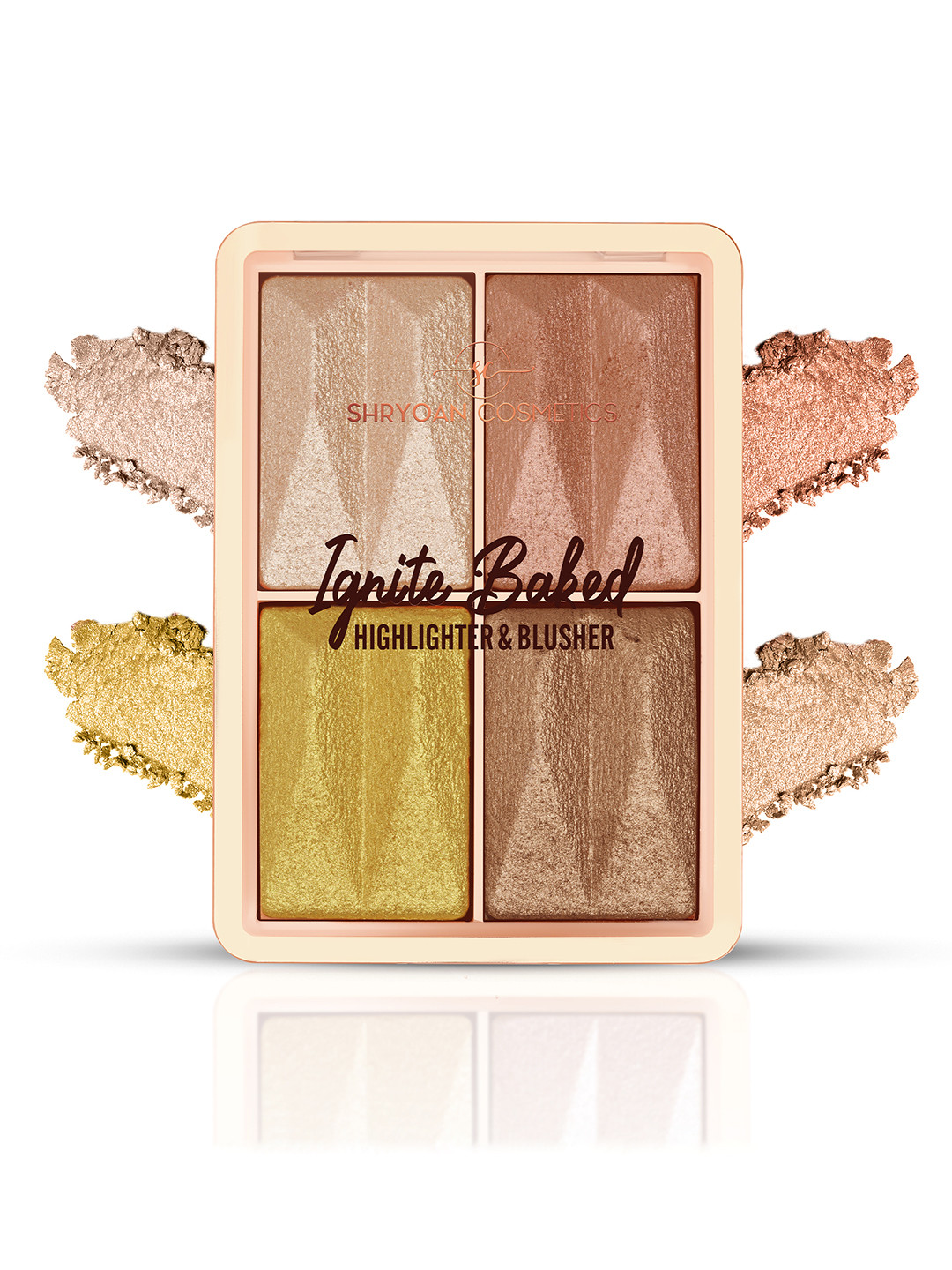 SHRYOAN Ignite Baked Multi Shimmer Long-Wearing Blusher & Highlighter Palette - Shade 03