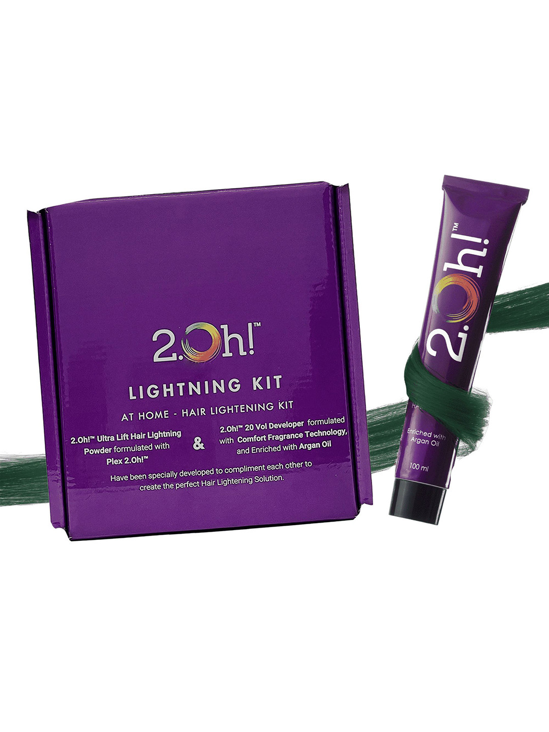 2.Oh! Hair Bleach Kit & Semi Permanent Hair Color-250g Emerald Green