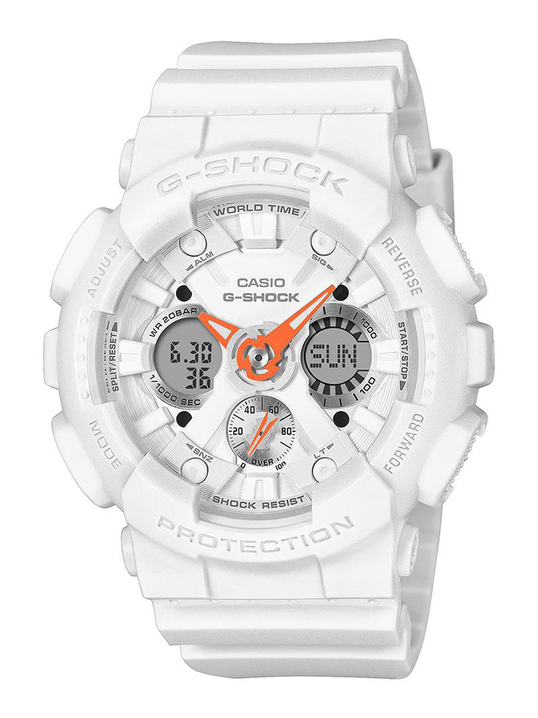 CASIO G-SHOCK WOMEN GMA-S120SA-7A1DR White Analog-Digital dial Bio-based resin band G1720