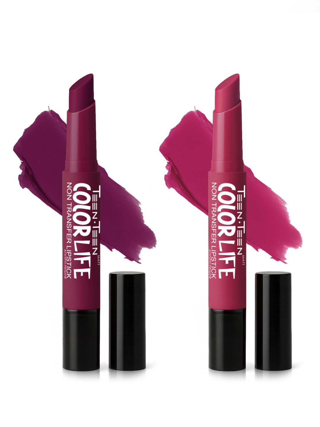 TEEN TEEN COSMETICS Set Of 2 Color Life Lip Crayon- 4 g Each- Ruby Red & Plumfull Cheer