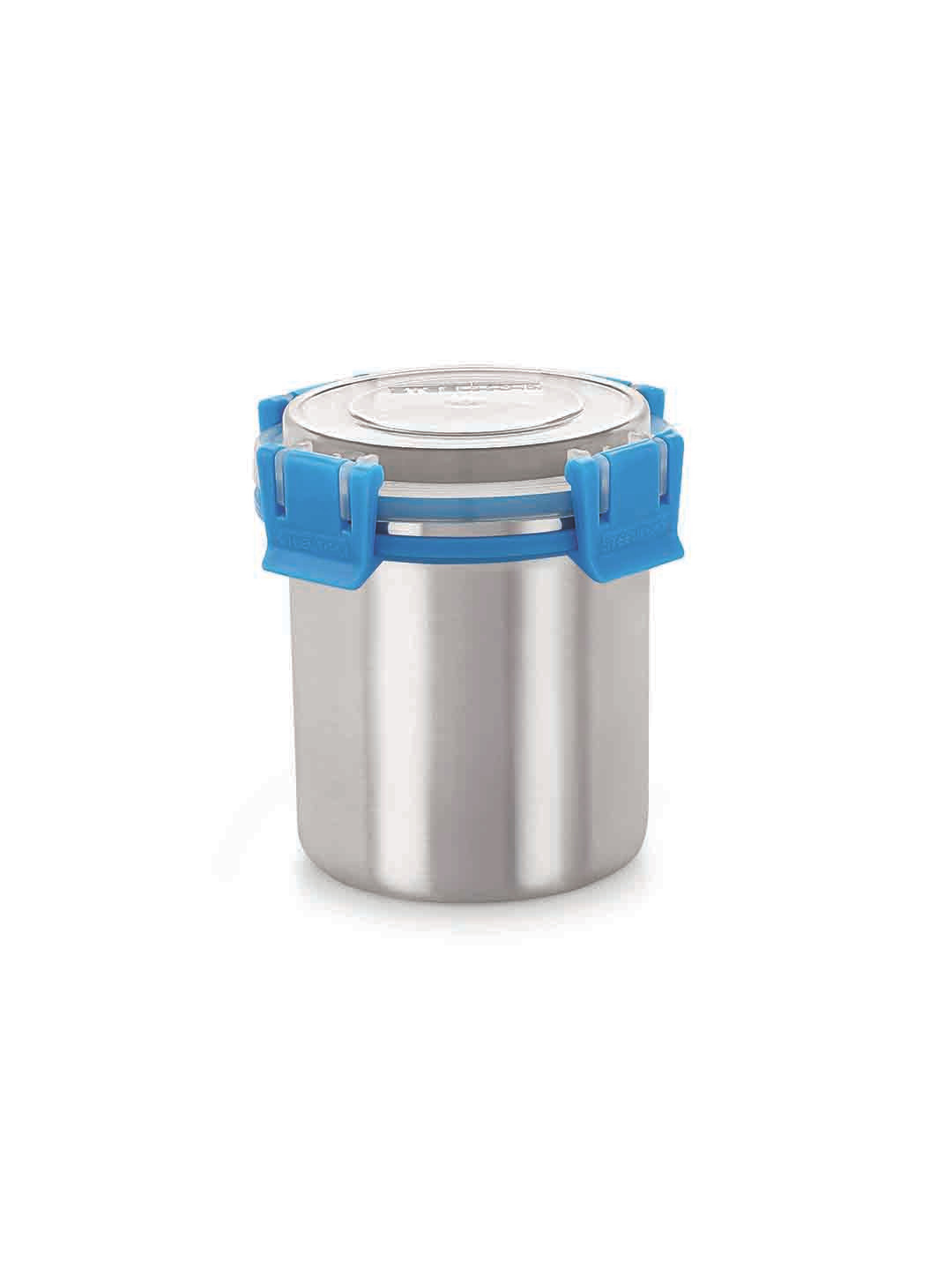 STEELLOCK Silver-Toned 2 Pieces Stainless Steel Airtight Canister Containers