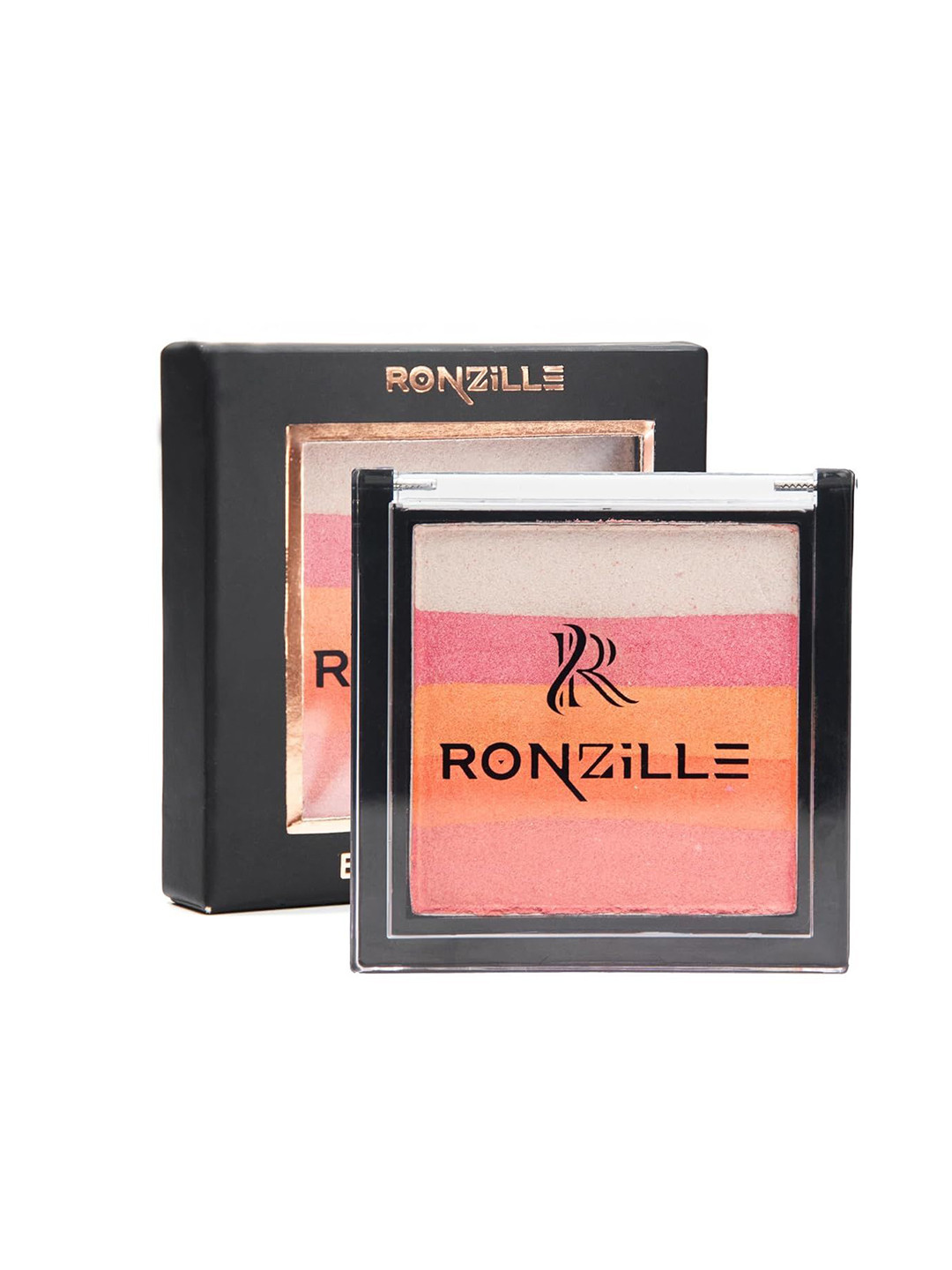 Ronzille Square Shimmer Brick Metallic Highlighter - Orange - 02