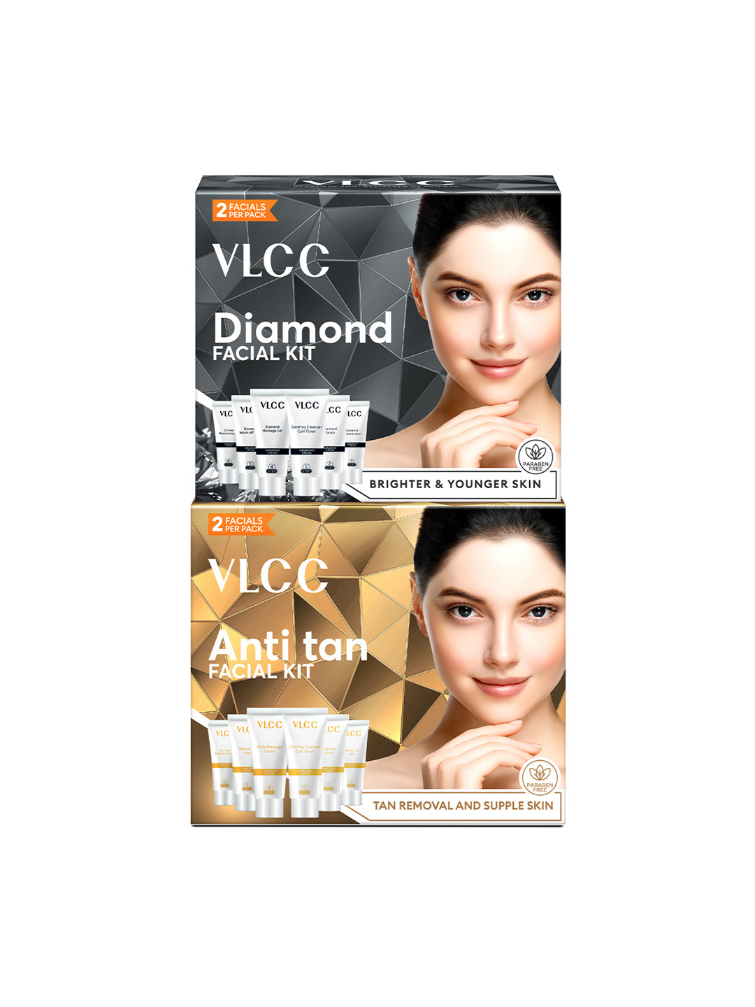 VLCC Set of Diamond Polishing & Anti-Tan Single Facial Kit
