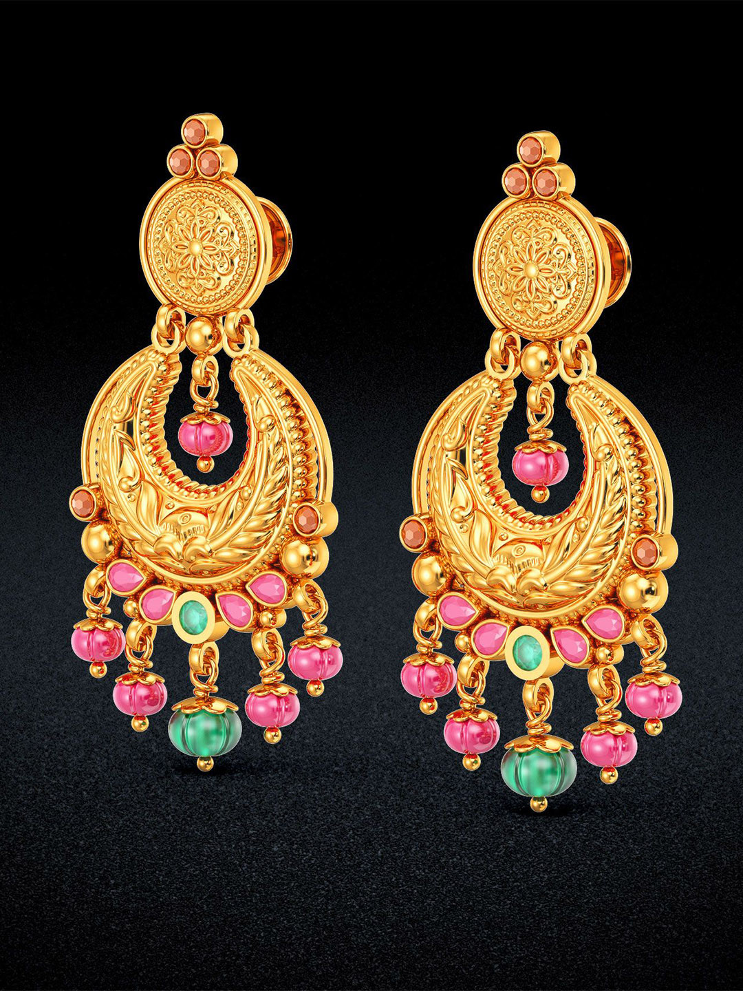 Joyalukkas Women 22Kt Gold Drop Earring - 7.805 g
