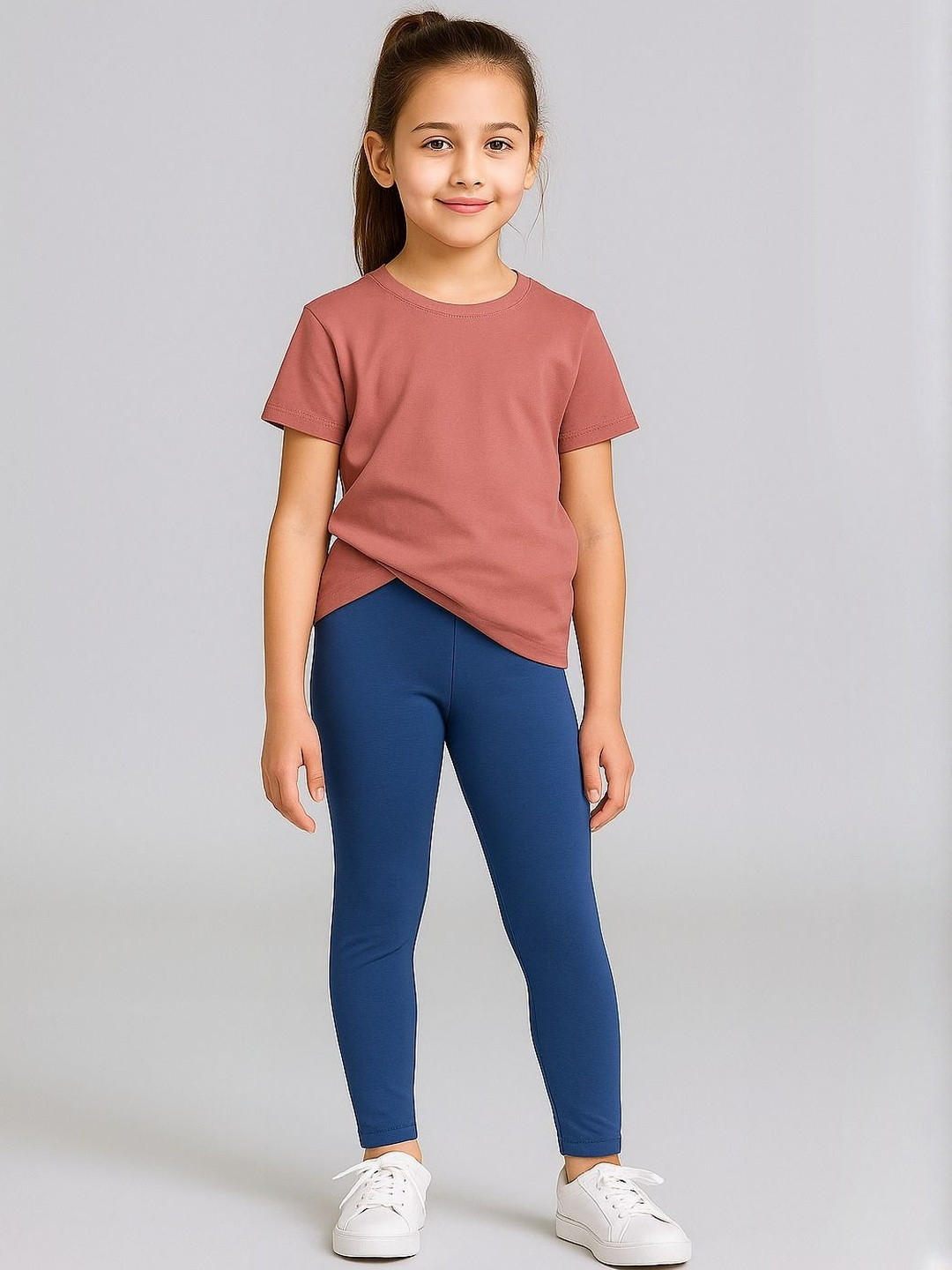 Charm n Cherish Girls Mid Rise Ankle Length Leggings