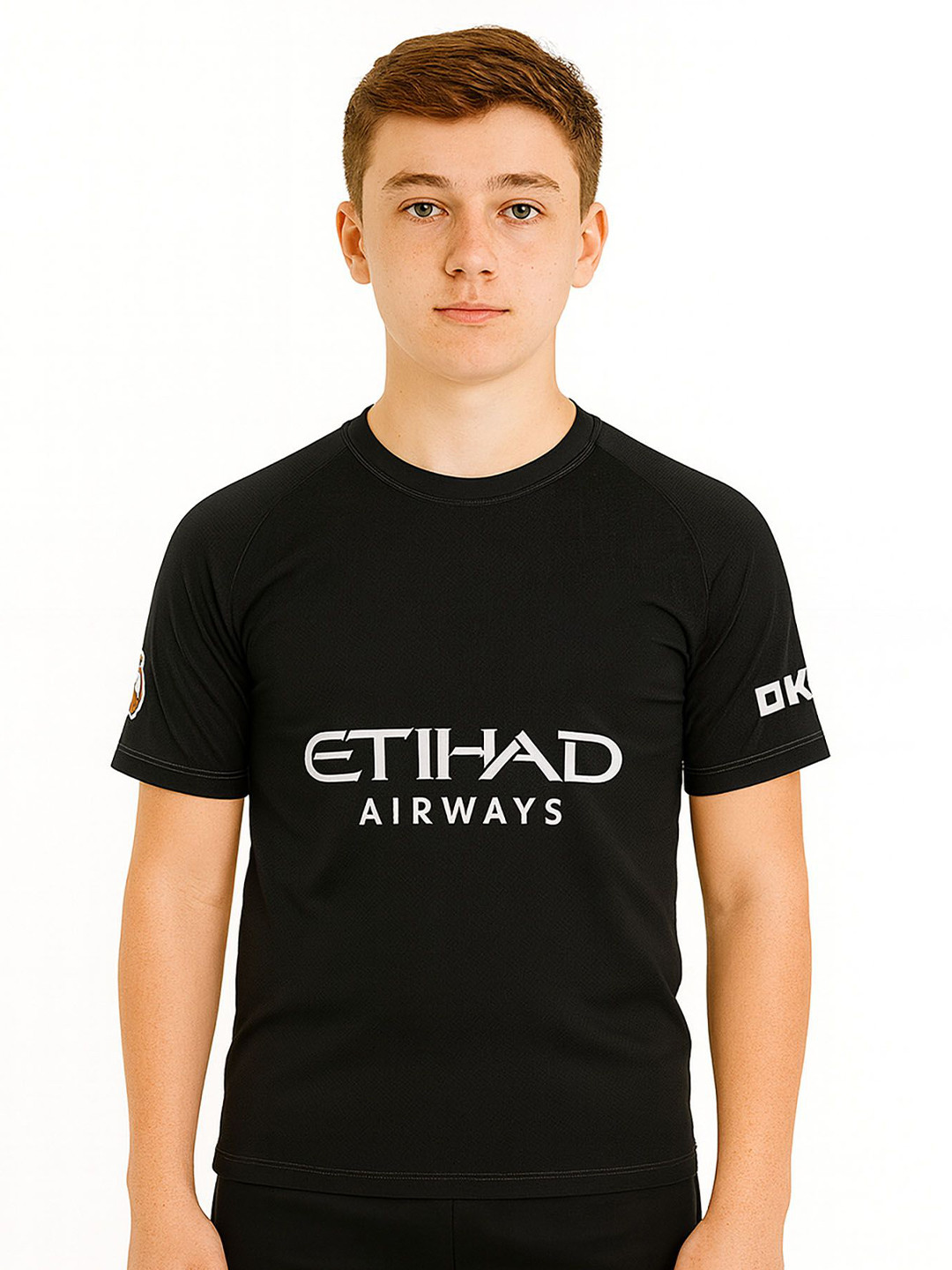 dostitch Boys Regular Fit Printed Manchester City Football Club Away Jersey Tshirts
