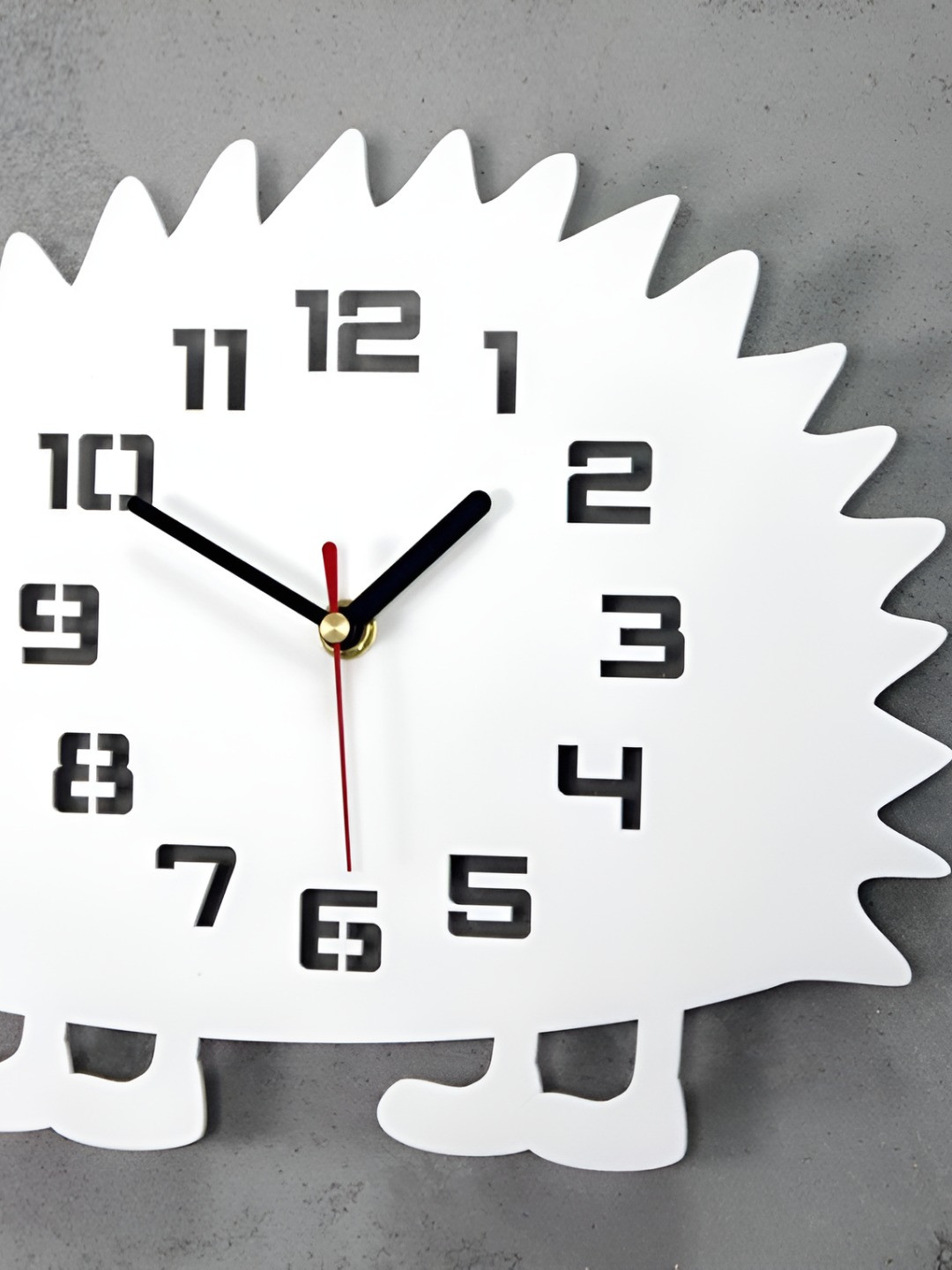 QEZNEF White Solid Analogue Wall Clock