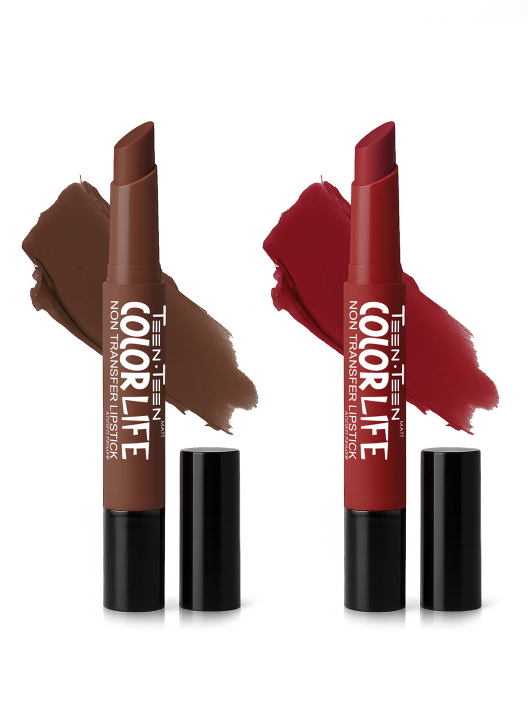 TEEN TEEN COSMETICS Set Of 2 Color Life Lip Crayon- Red Wine & Hot Chocolate