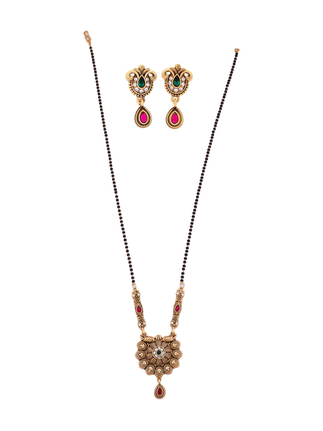Kulin Traditional Rajwadi Gold-Plated Mangalsutra Set