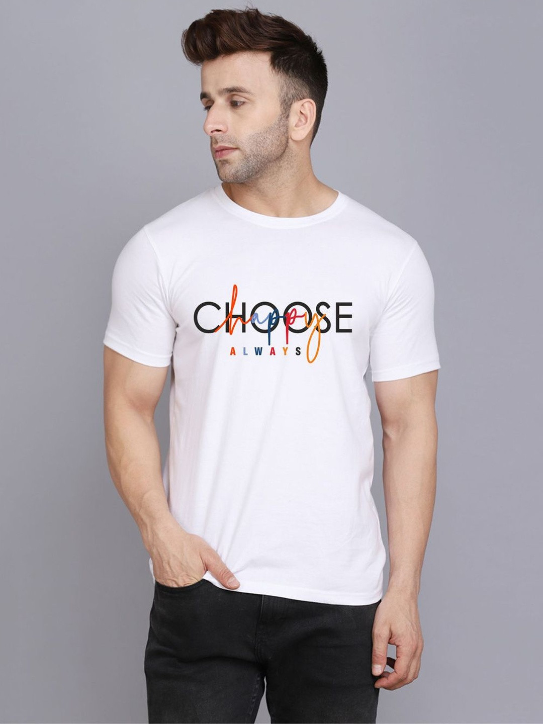 CRYPTIC Men Typography Printed T-shirt