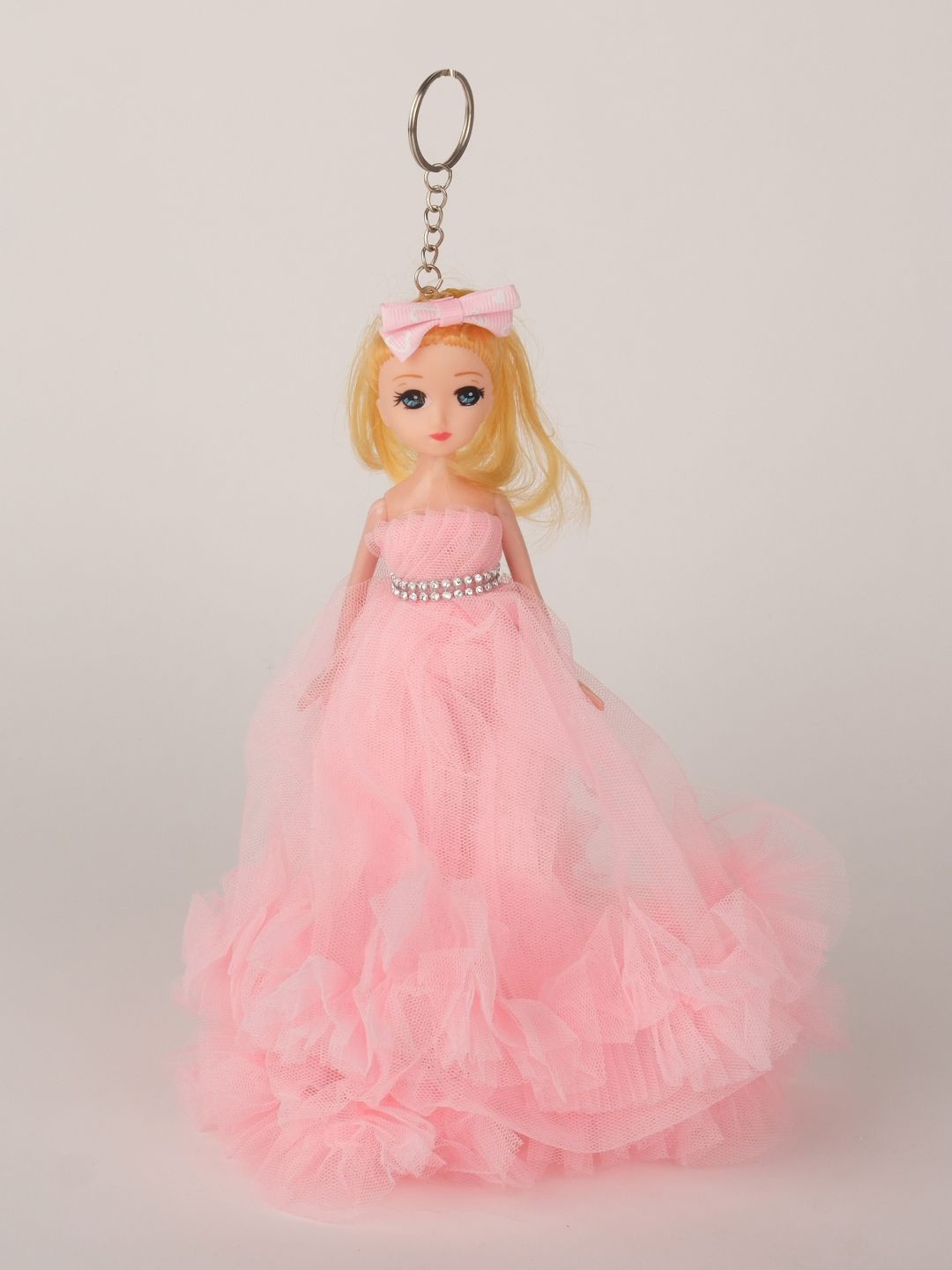 DukieKooky Kids Princess Doll Keychain with Pink Tulle Gown Soft Toy