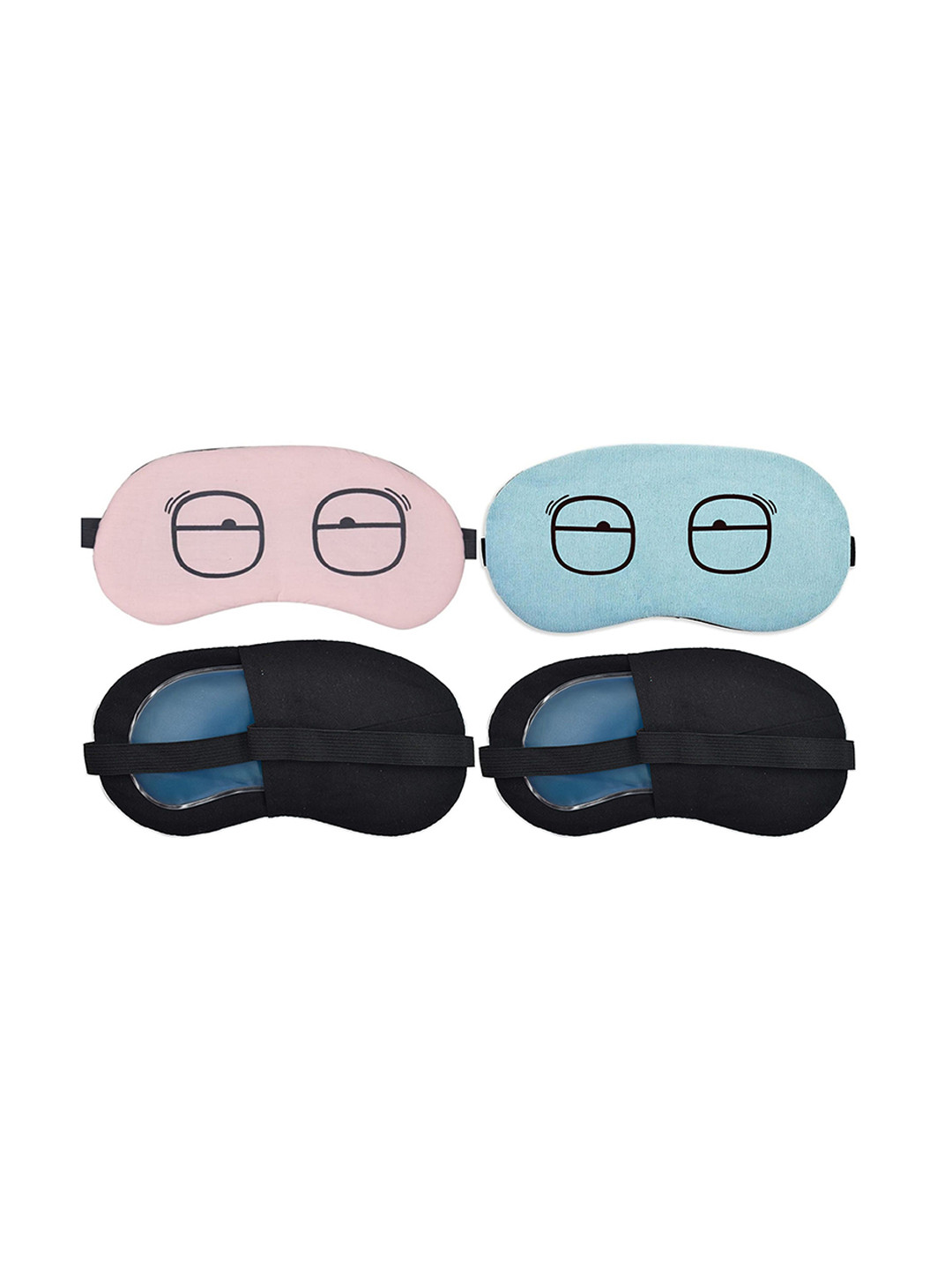 Veeva Beauty & Fashion Unisex Set Of 2 Printed Cooling Gel Eye Masks For Puffy Eyes