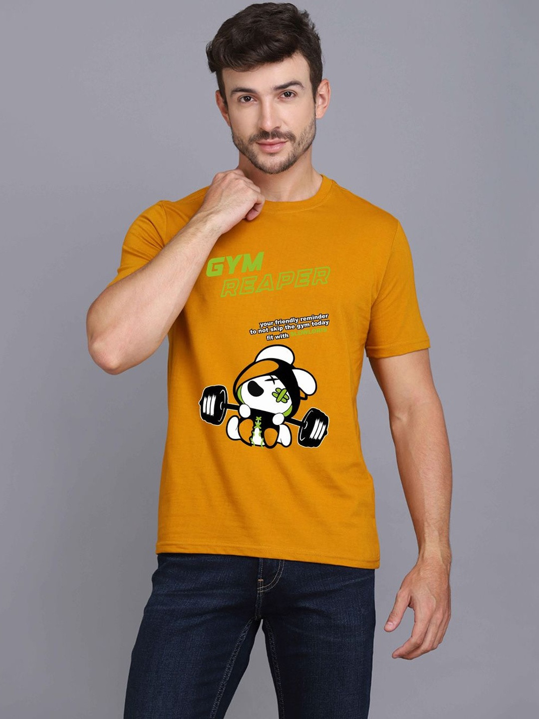 CRYPTIC Men Regular Fit Graphic Printed Round Neck Short Sleeve T-shirt