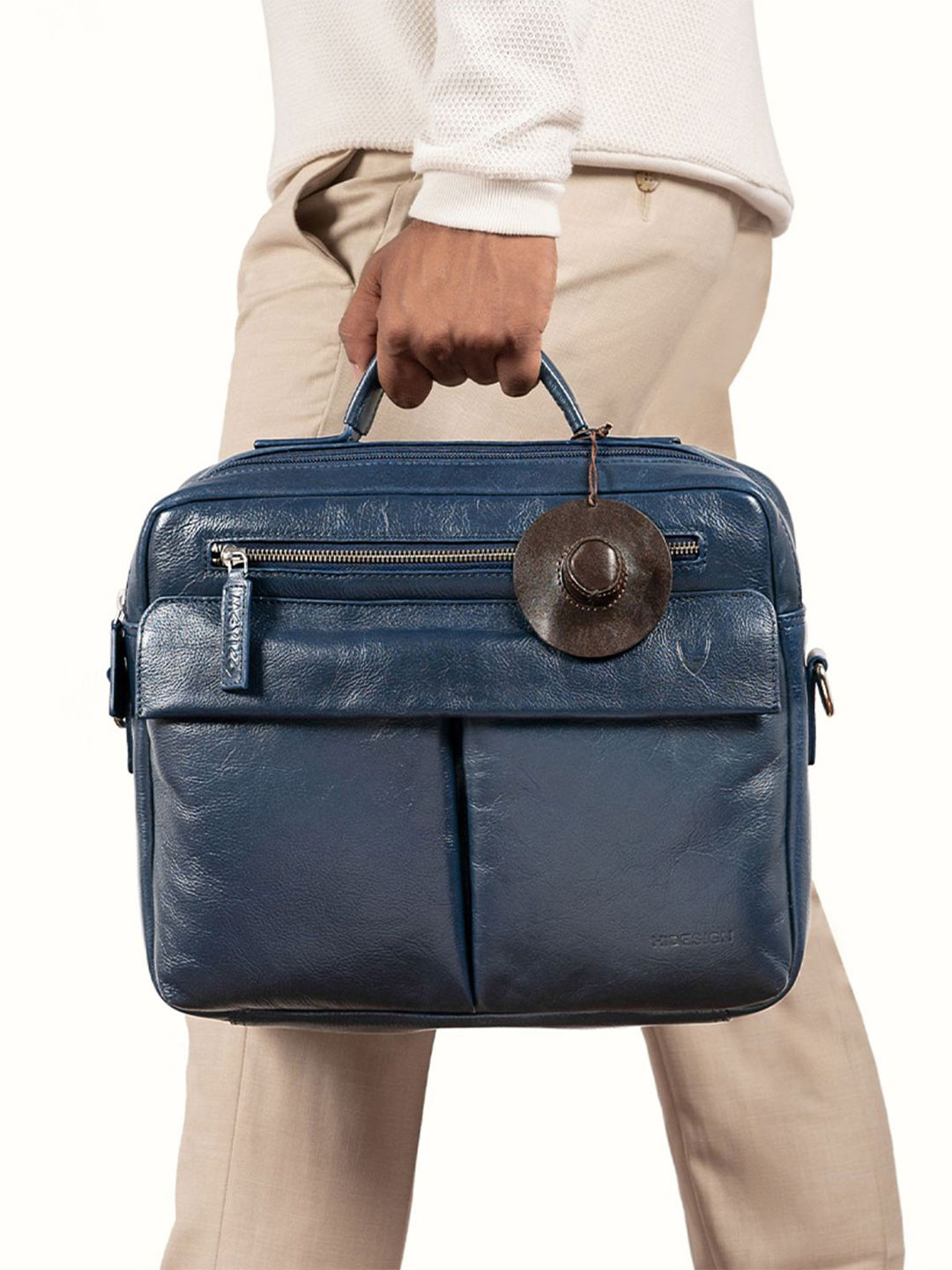 Hidesign Men Leather Laptop Bag
