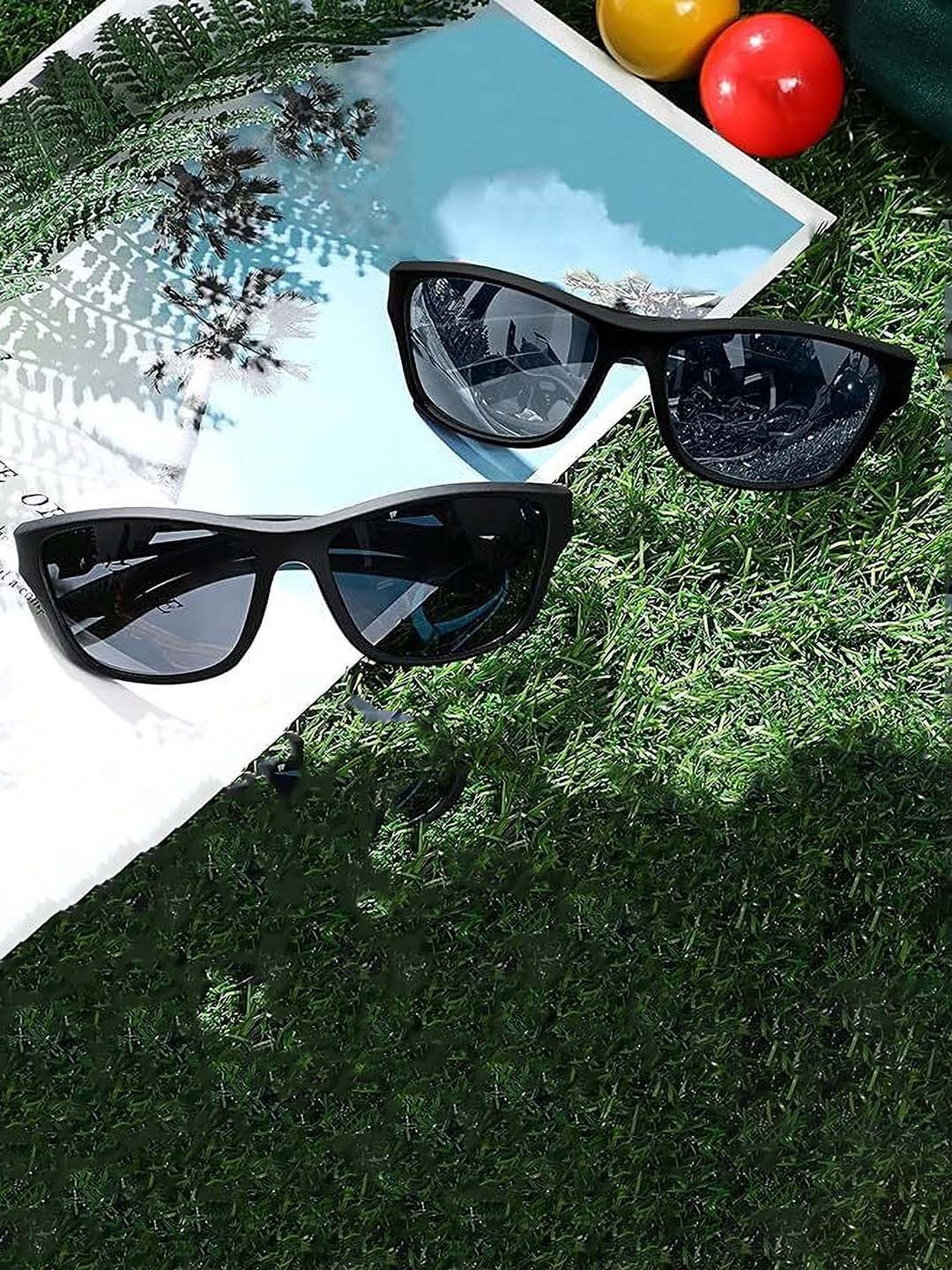 EYMEN I Unisex Full Rim Rectangle Sunglasses eym_I336@Black OG